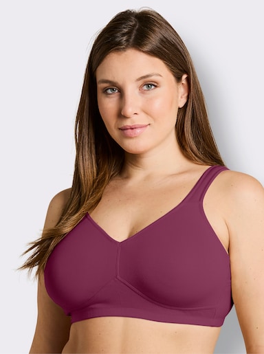 Speidel Komfort-BH ohne Bügel mit doppellagigen Cups - bordeaux