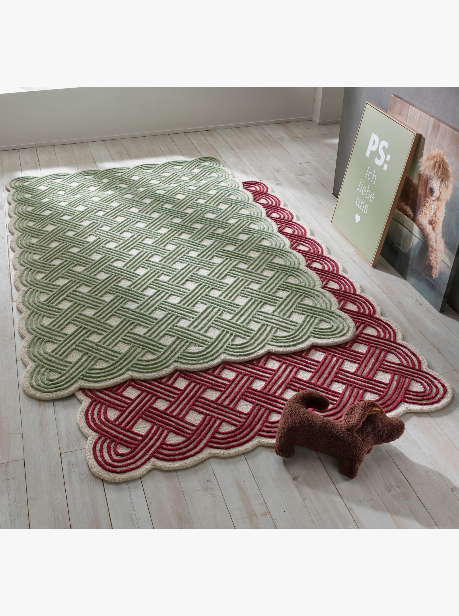 Impressionen Teppich - bordeaux-natur