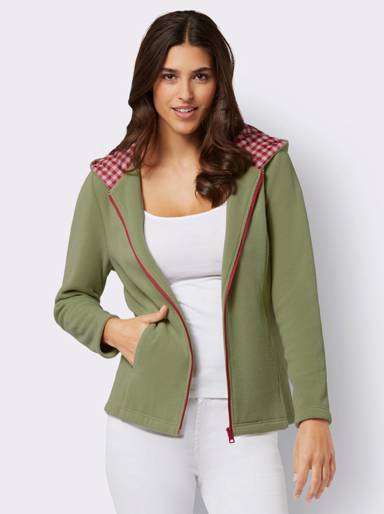 Fleece-Jacke - schilf