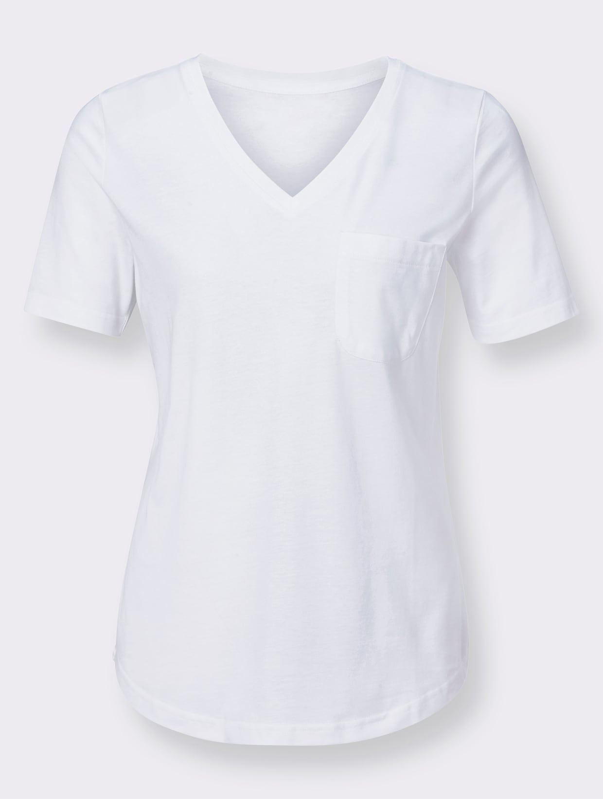 Shirt met V-hals - wit