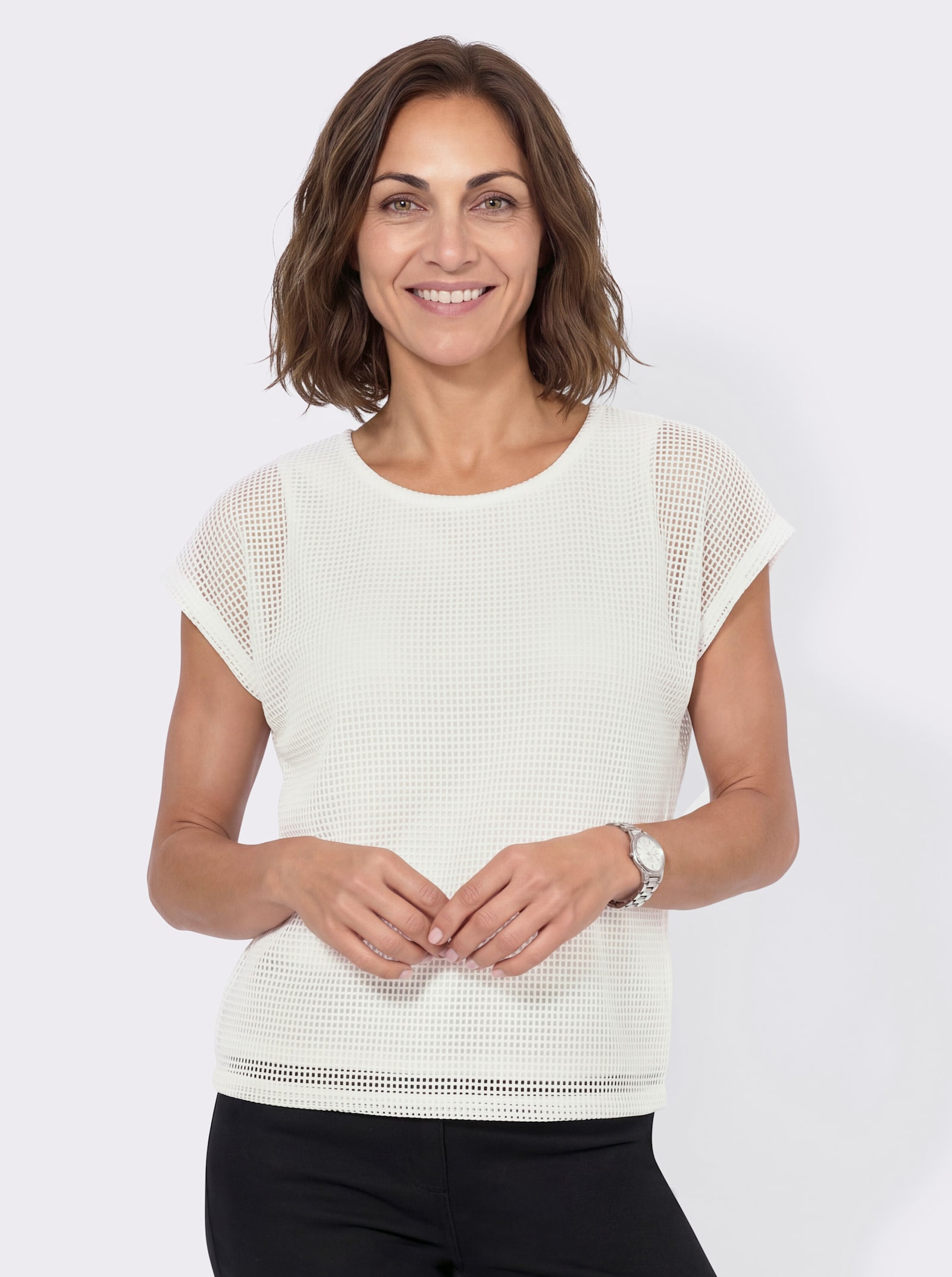 Shirt in 2-in-1-Optik - ecru