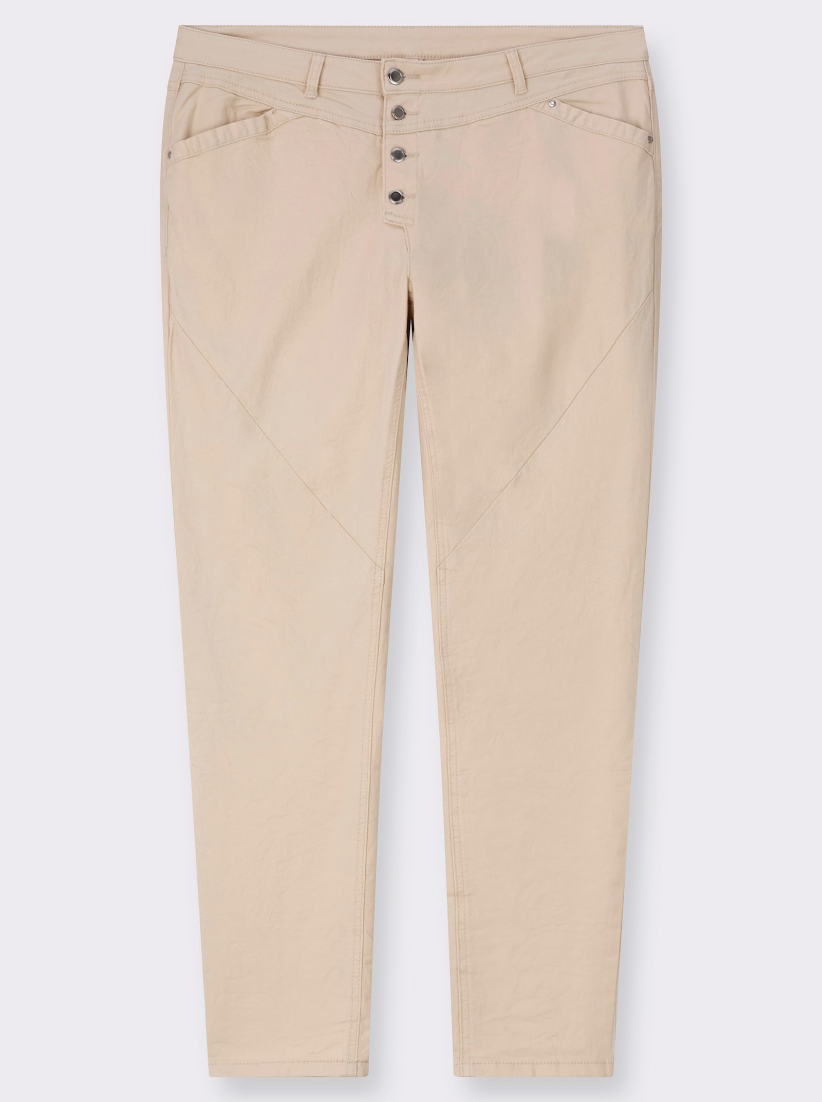 Jeans mit Knopfleiste statt Reißverschluss - elfenbein