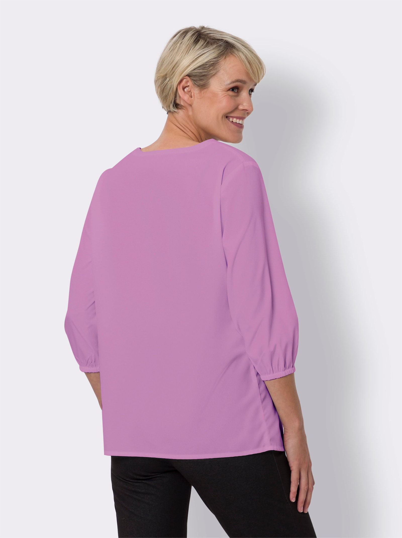 Schlupfbluse mit Biesenverzierung - orchidee