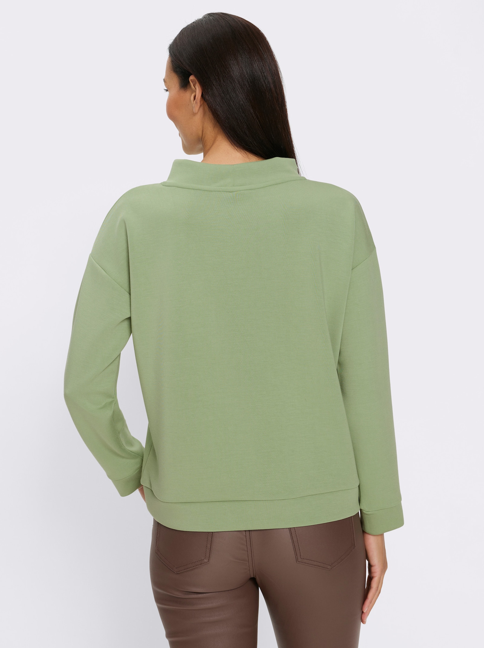 heine Sweatshirt mit Stehkragen - eucalyptus