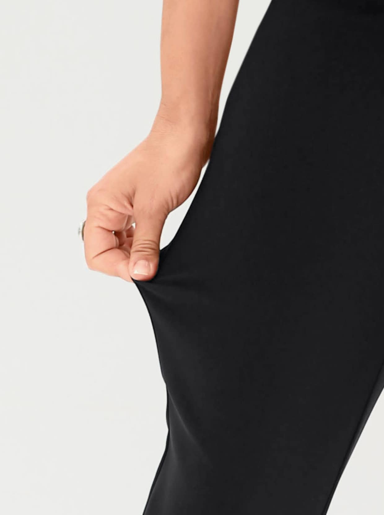 Bengalinhose mit Zierreißverschlüssen - schwarz