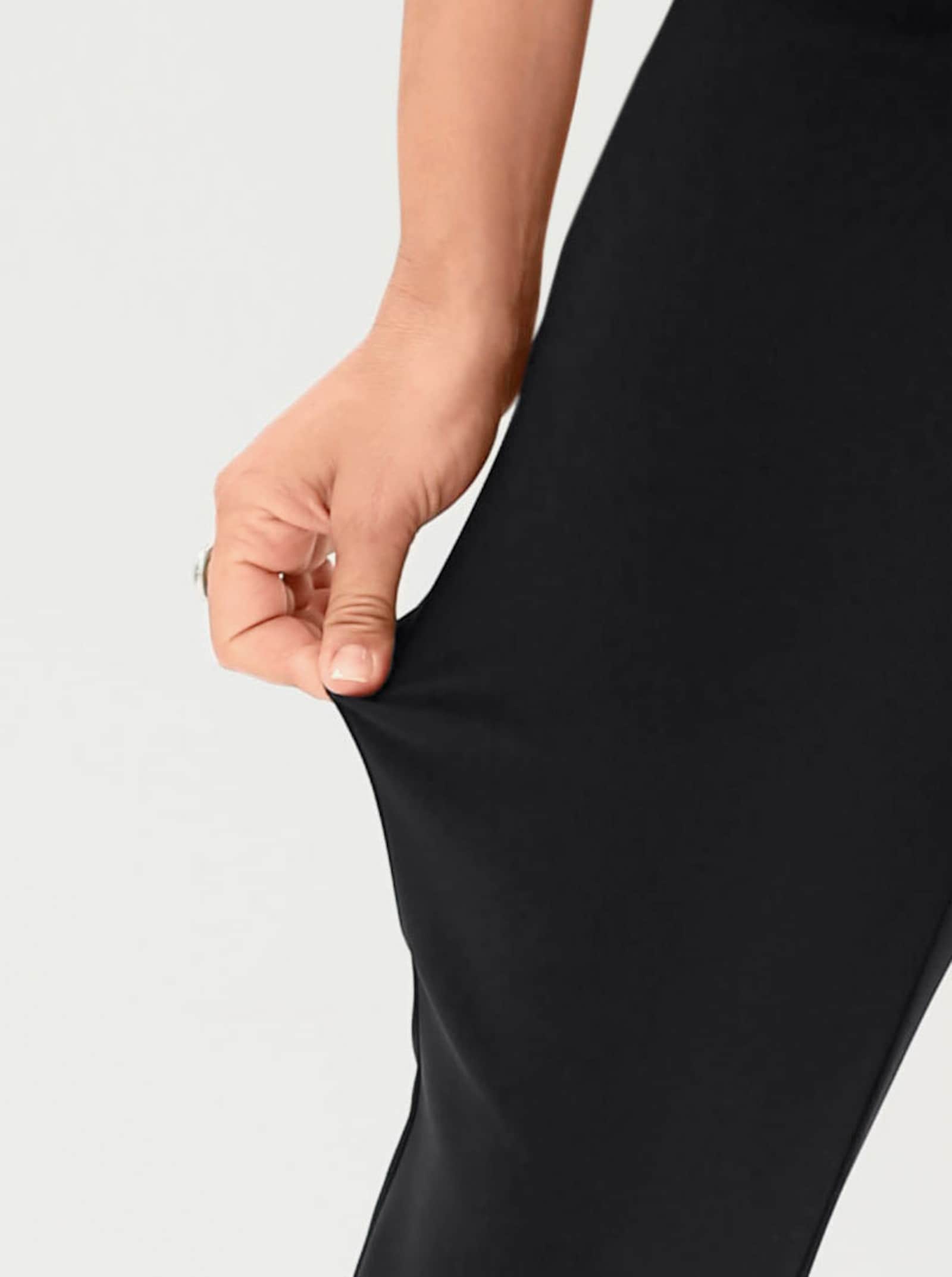 Bengalinhose mit Zierreißverschlüssen - schwarz