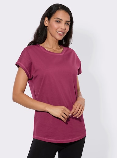 Longshirt aus reiner Baumwolle - malve