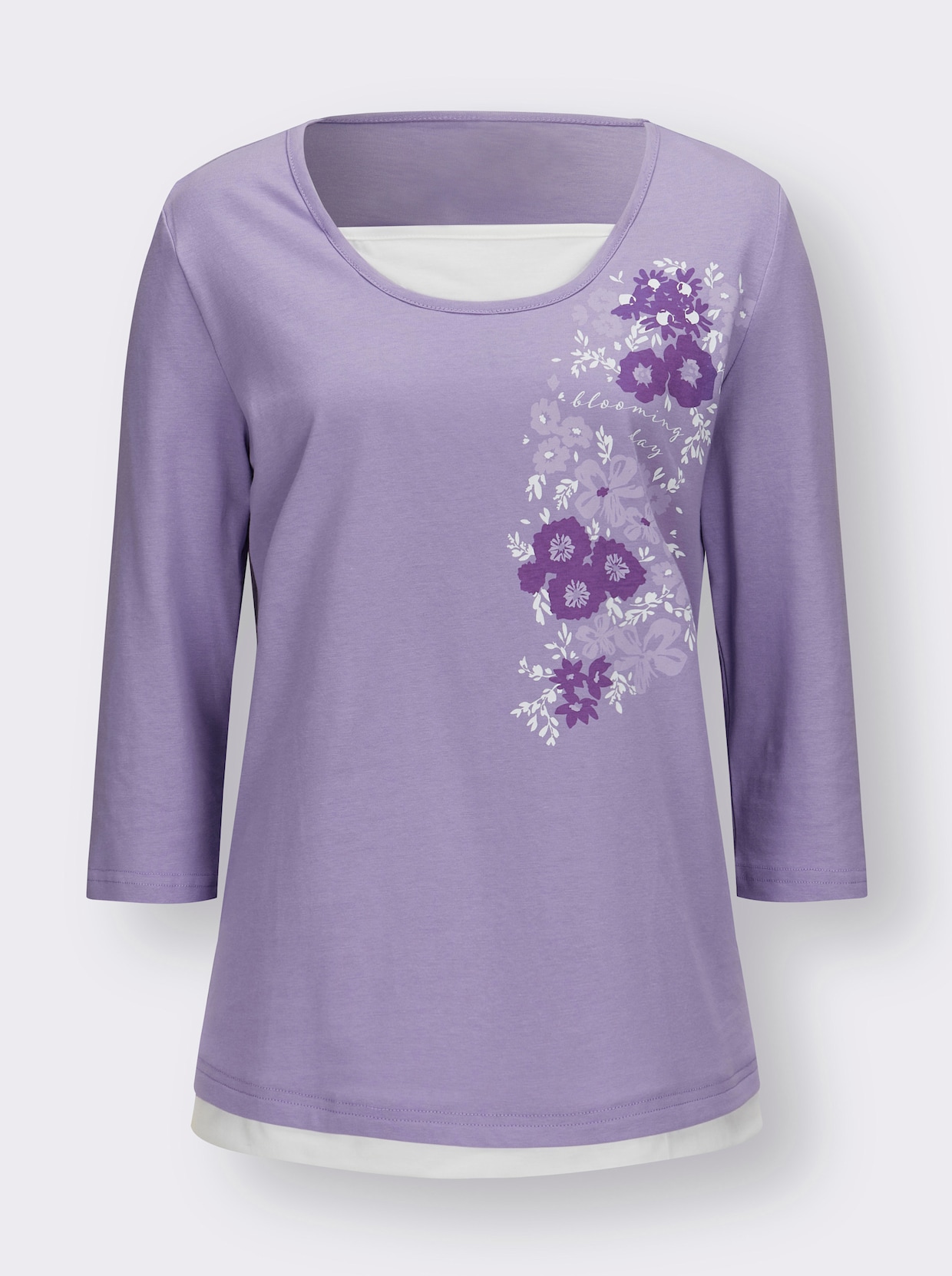 2-in-1-Shirt - lavendel-ecru