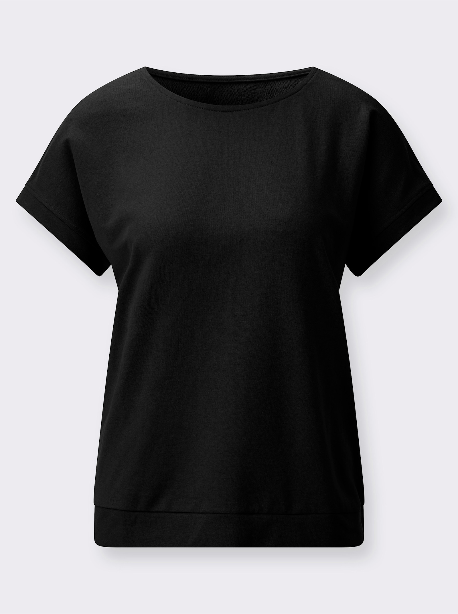 Sweatshirt im Baumwoll-Mix - schwarz