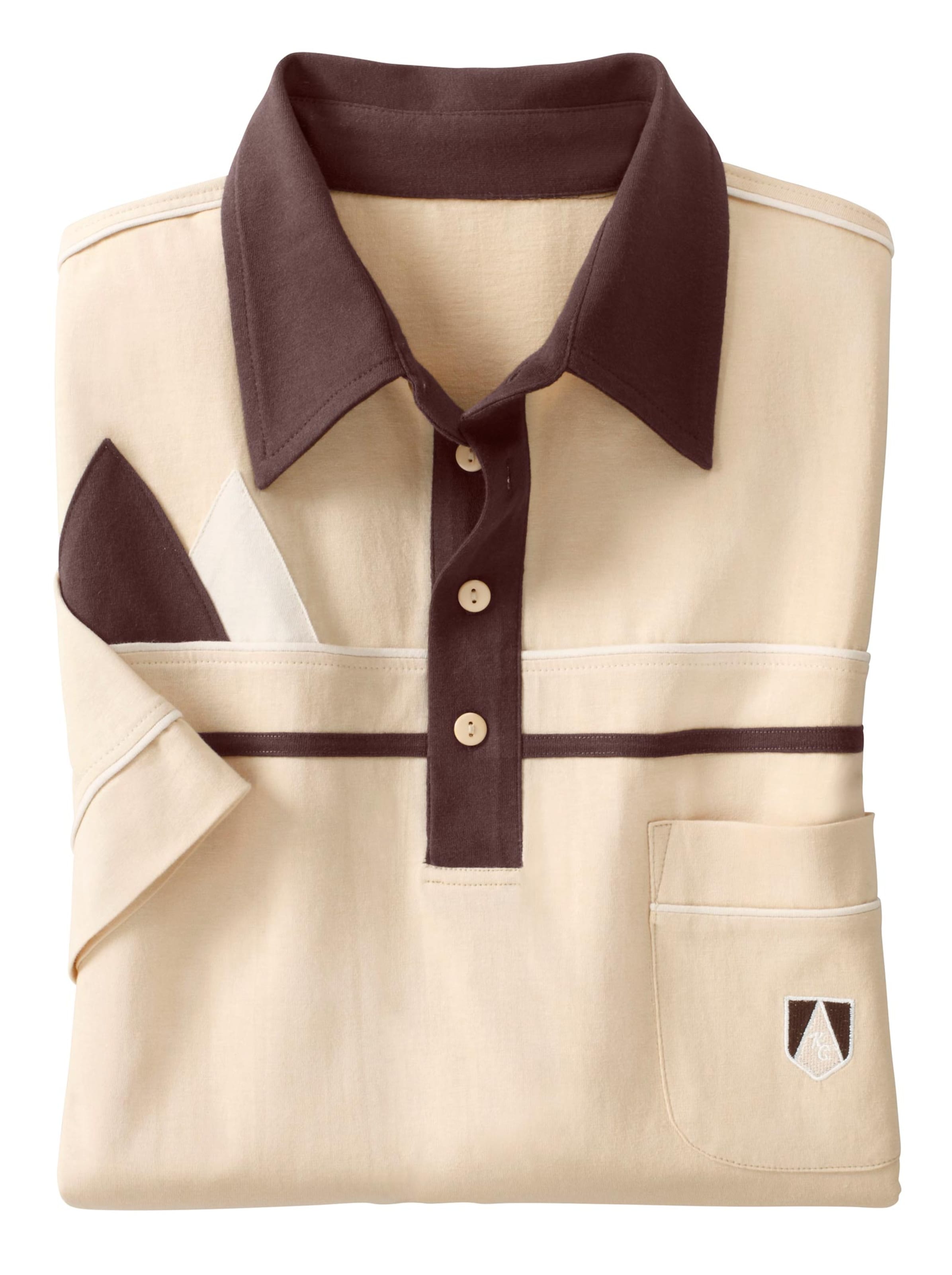 Poloshirt - beige-braun