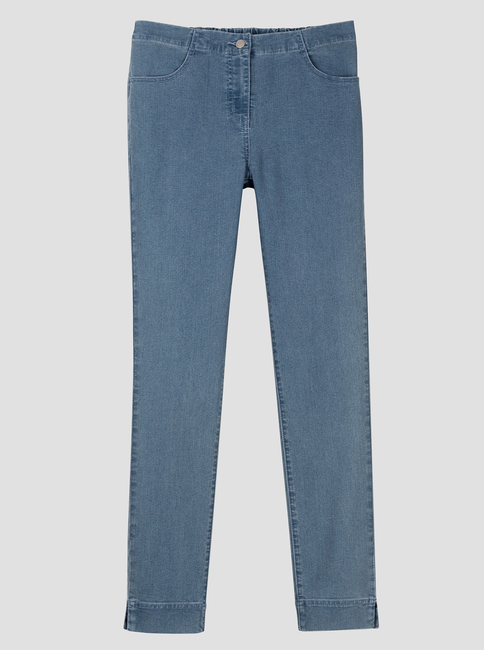Jeans met voetsplitten - blue-bleached
