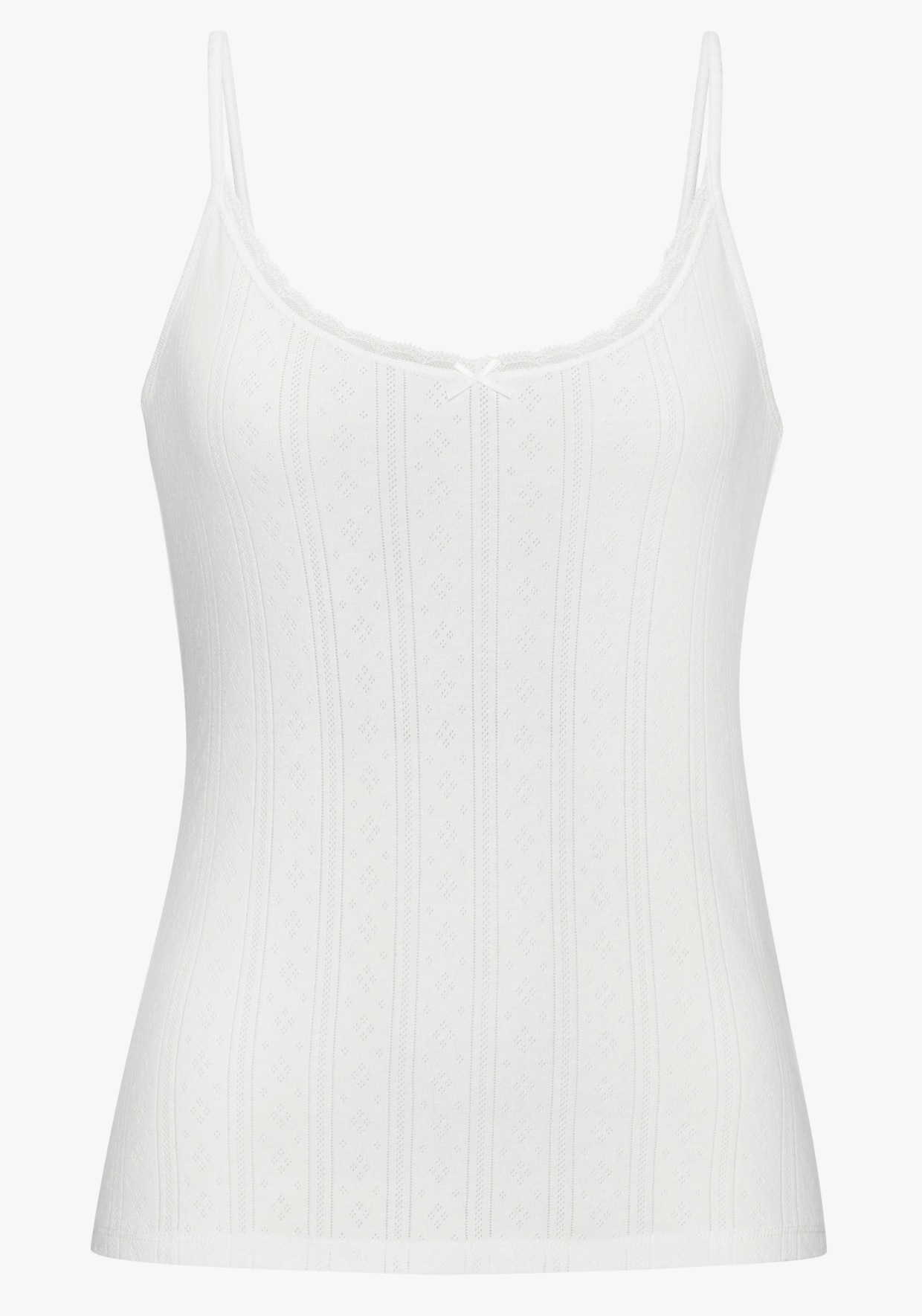 Vivance Spaghettitop - grau meliert, creme