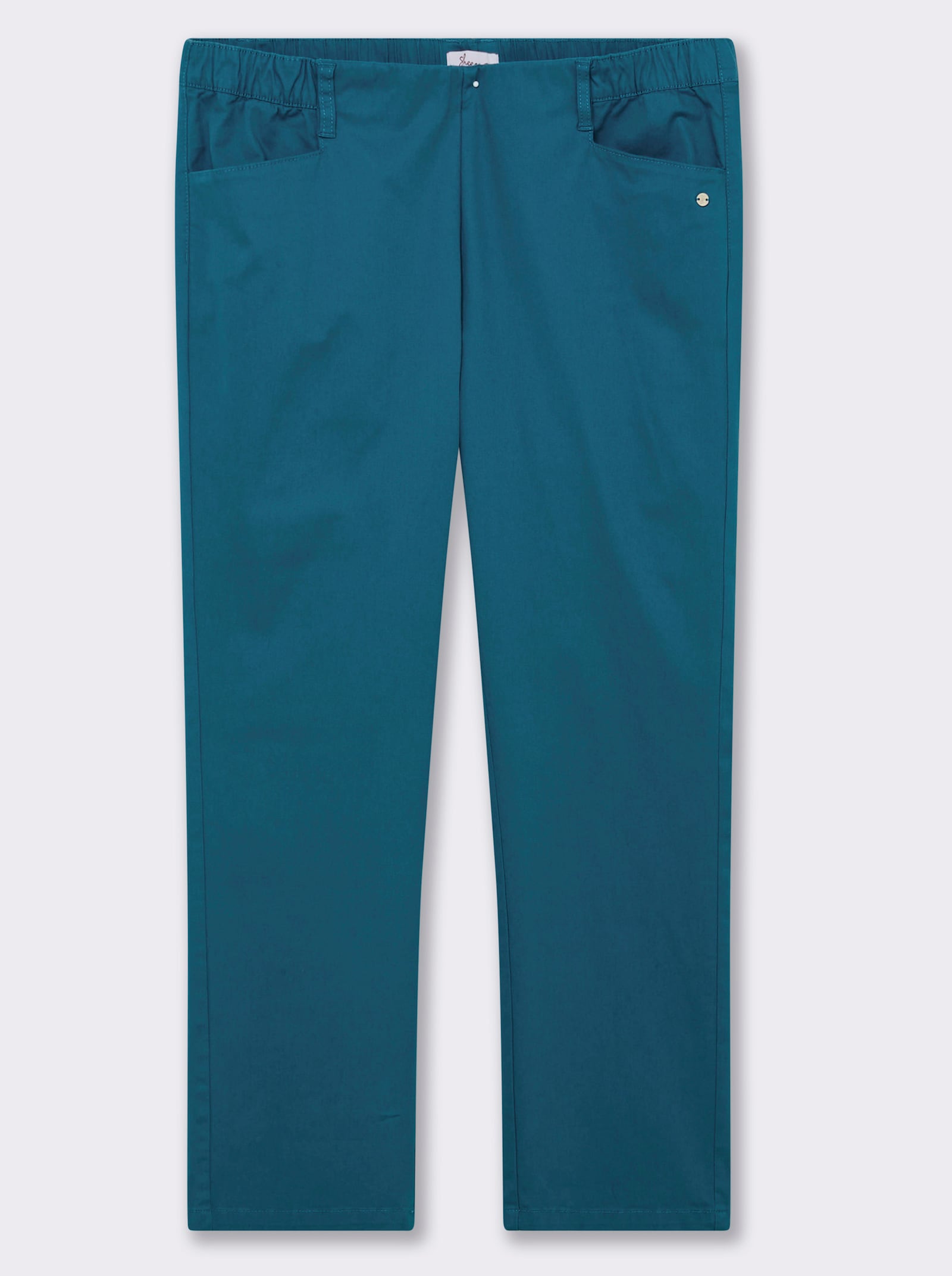 sheego Comfortbroek van twill - topaas