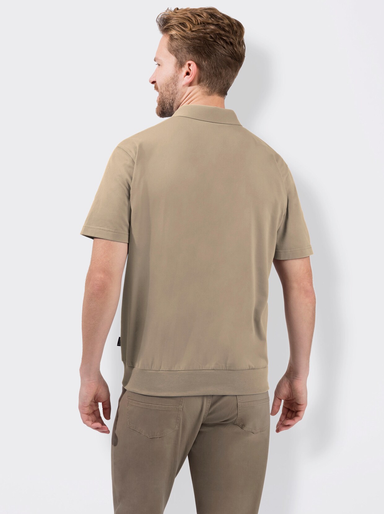 Hajo Kurzarm-Poloshirt - beige