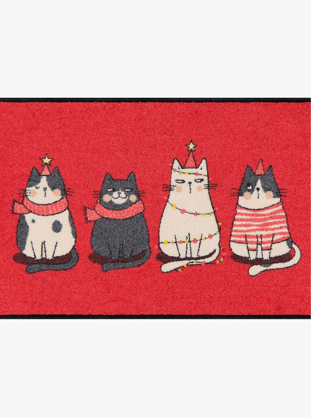 Salonloewe Fußmatte - rot-bedruckt