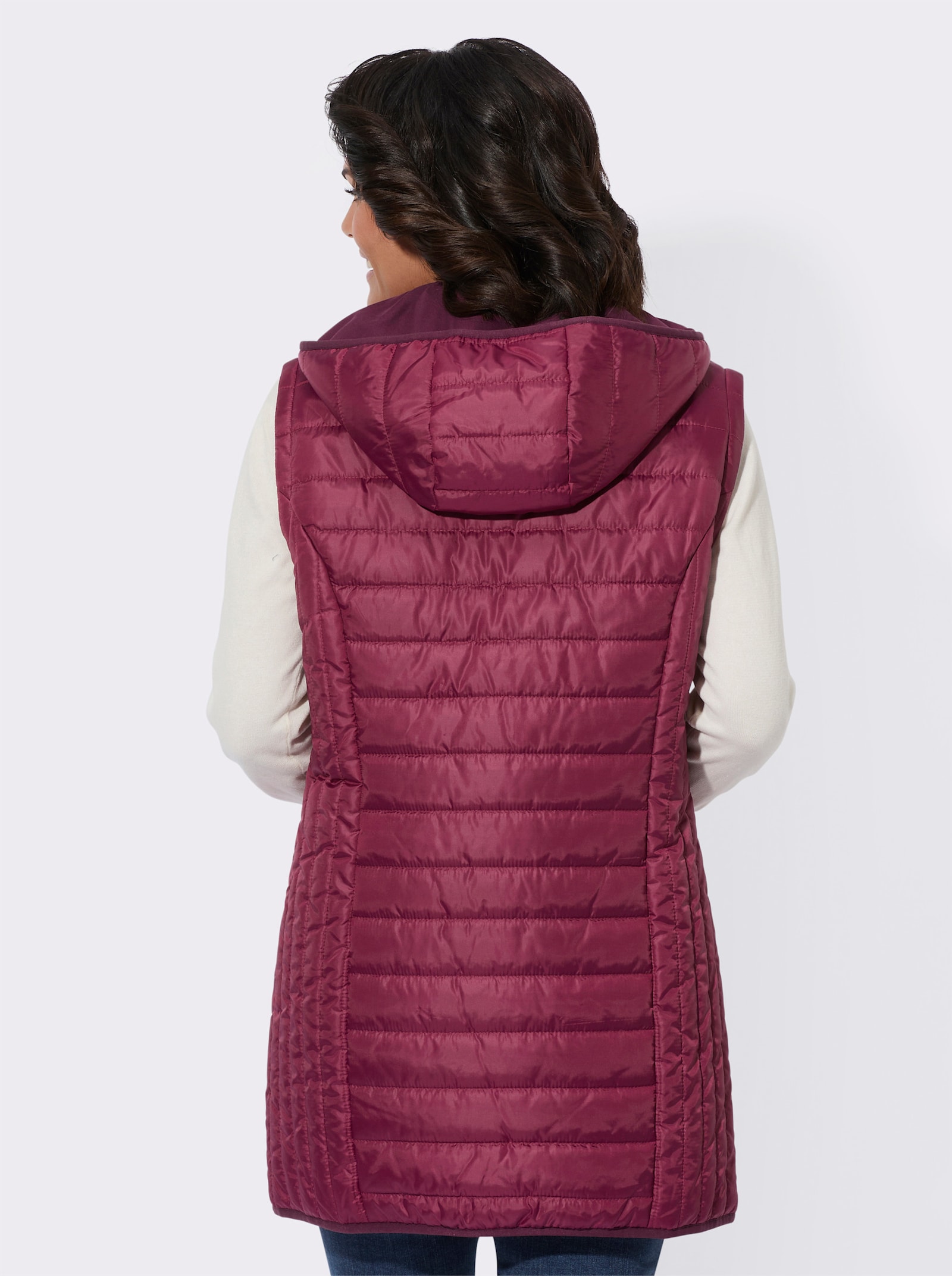 Longjacke mit Wendefunktion - bordeaux