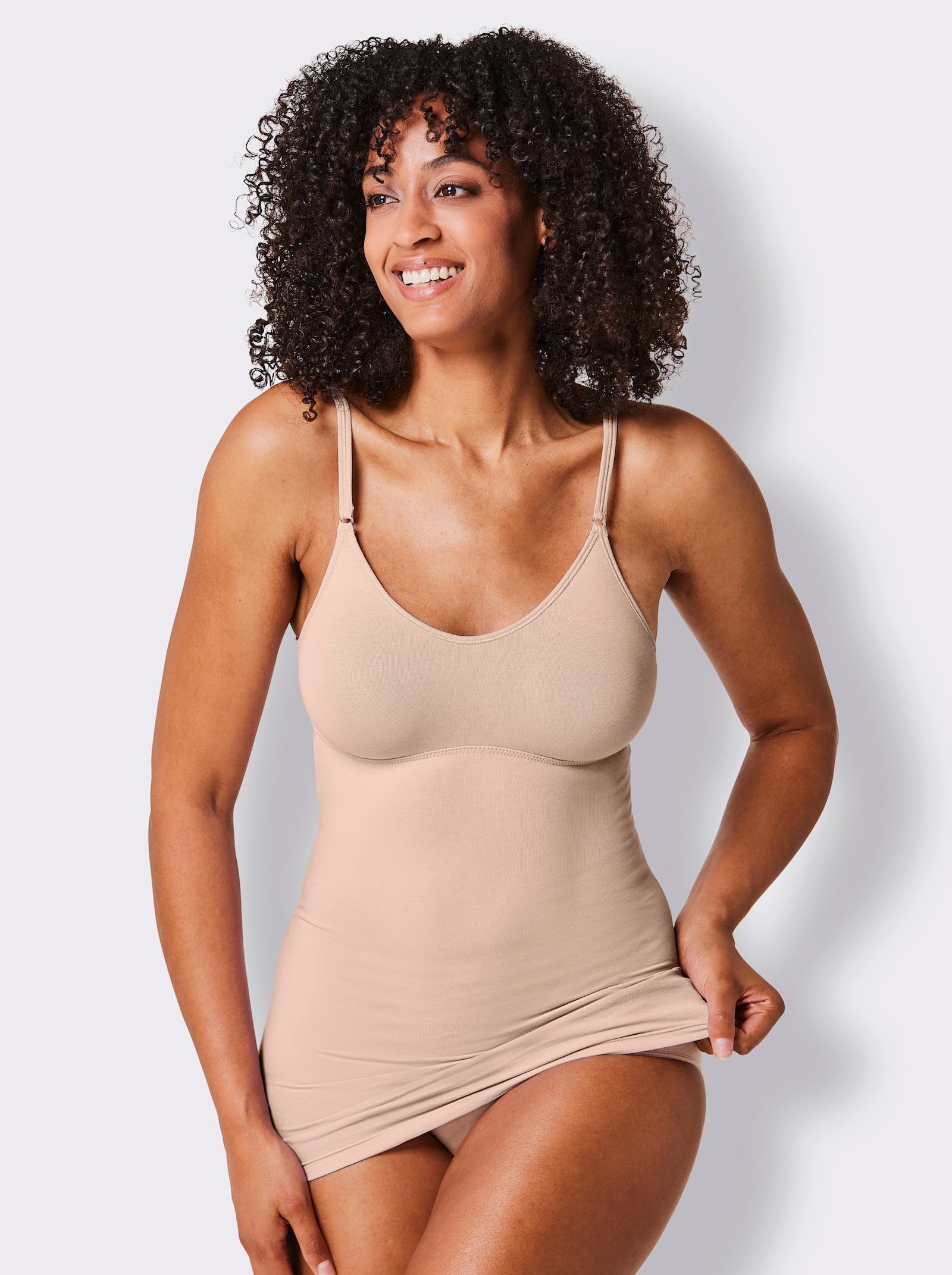 wäschepur BH-linne med dubbelt formpressade kupor - kamel