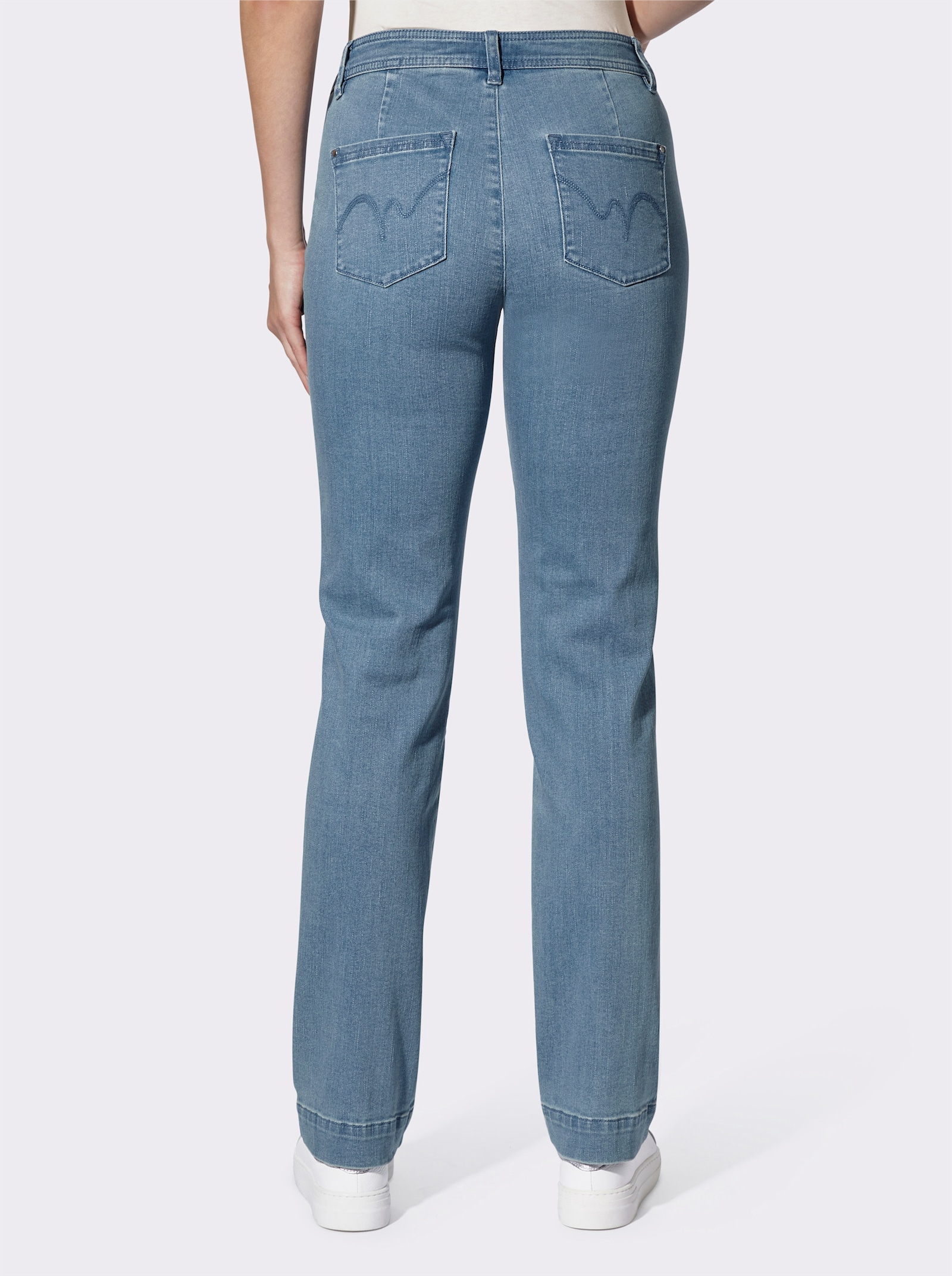 heine Rechte jeans met strookzakken - blue-bleached