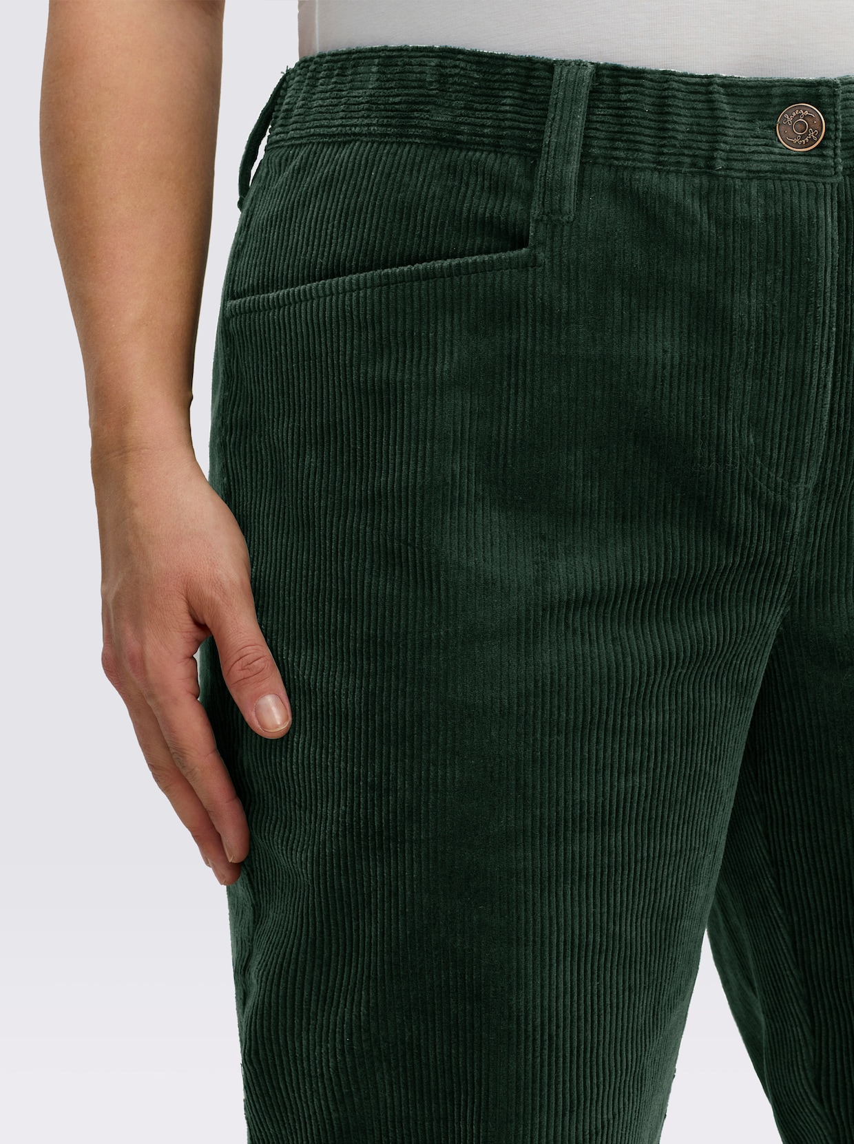 sheego Cordhose - moos