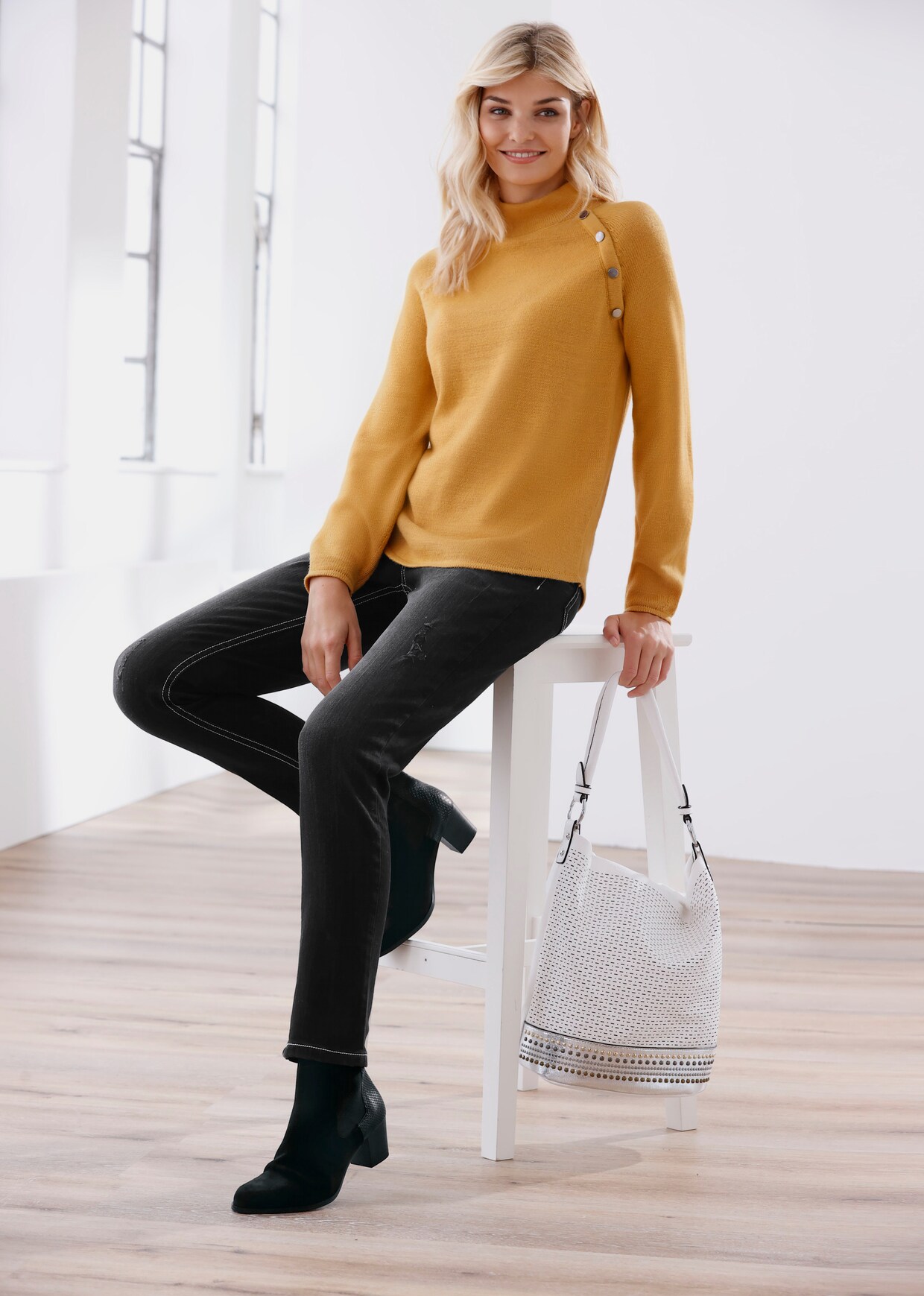 heine Pullover - goldgelb