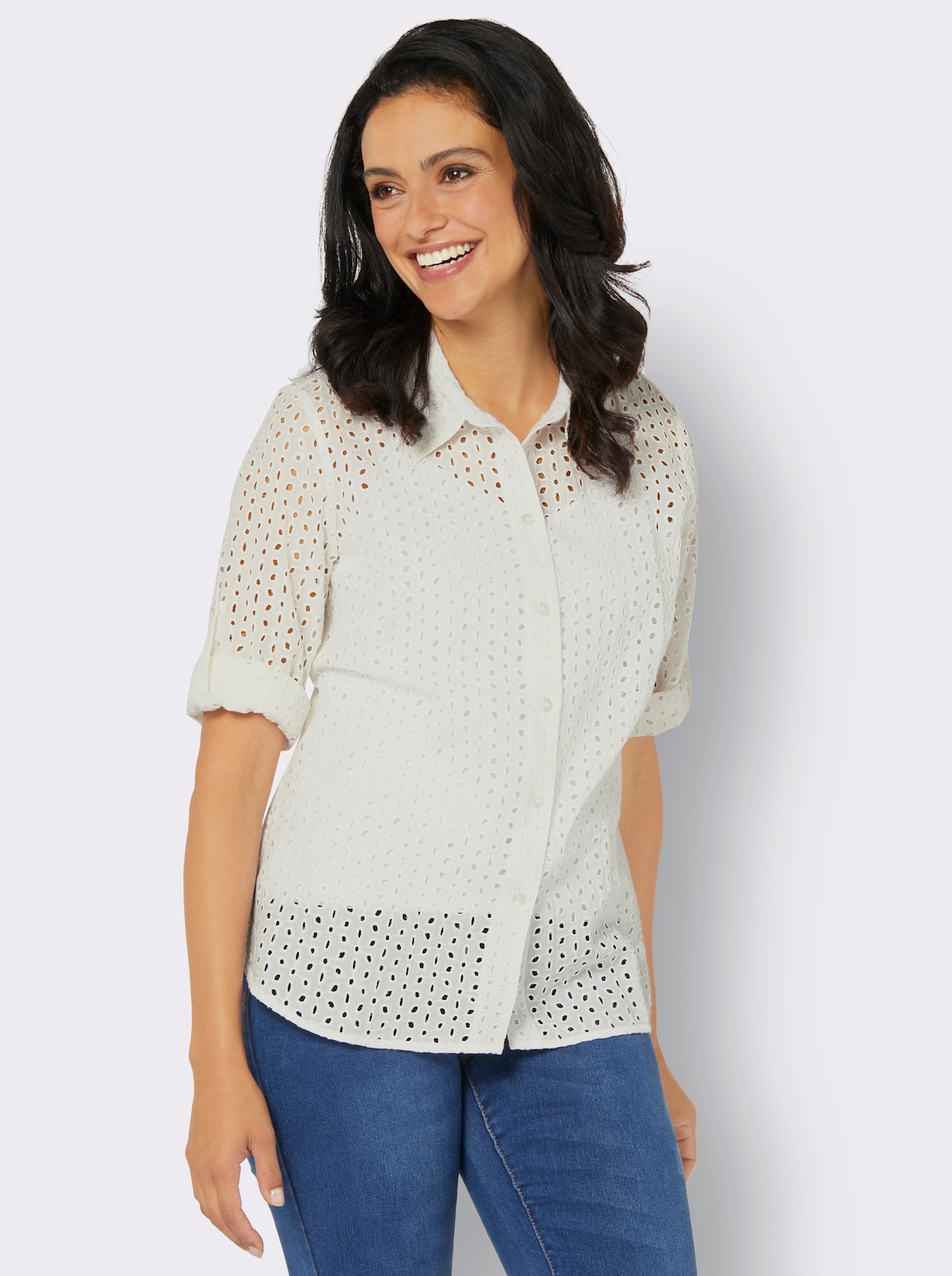 Kanten blouse - ecru