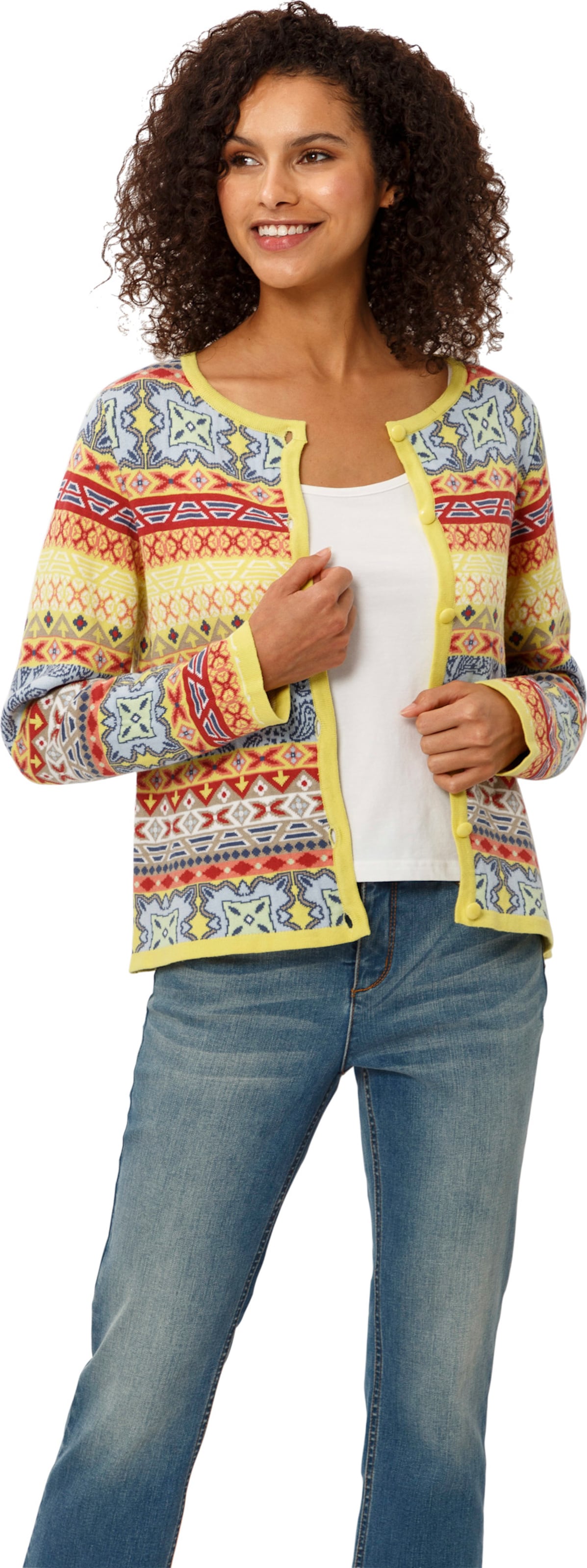 Thumbnail - Jacquardstrickjacke