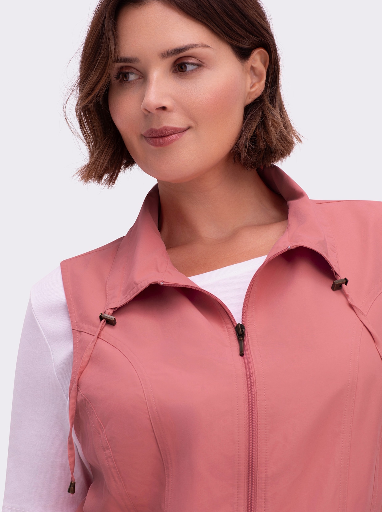 Longweste aus Microfaser - flamingo