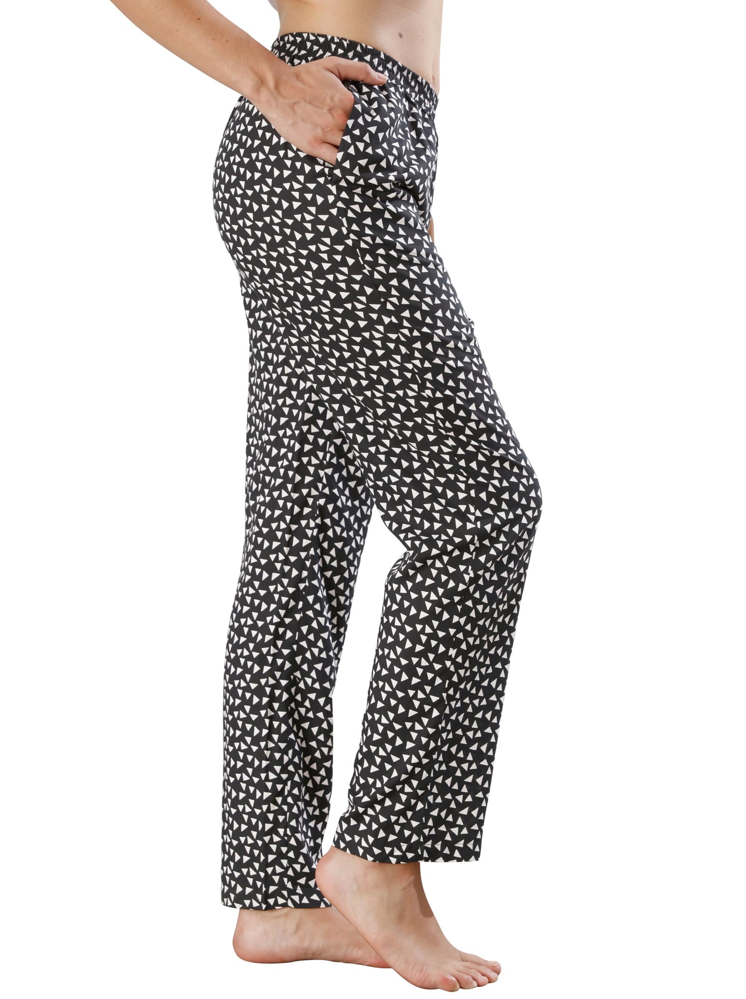 Freizeithose - schwarz-ecru