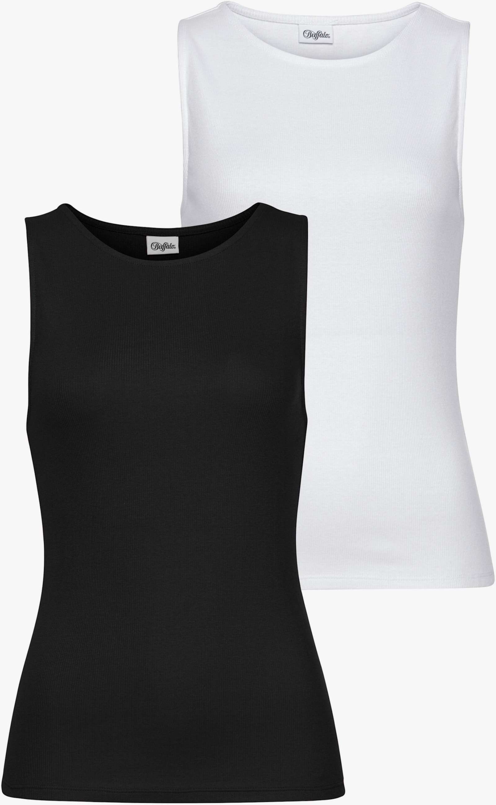 Buffalo Tanktop - wit + zwart