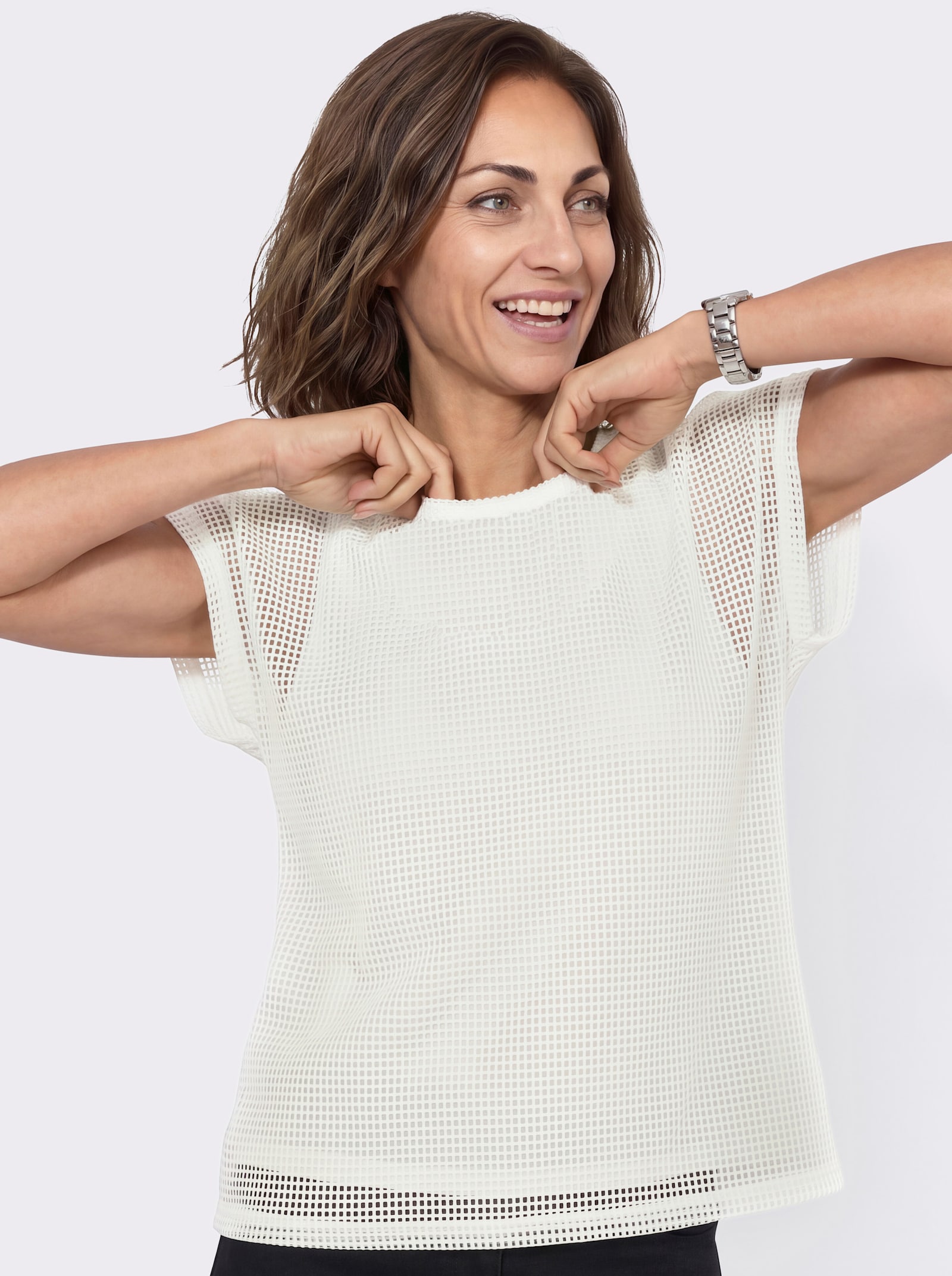 Shirt in 2-in-1-Optik - ecru