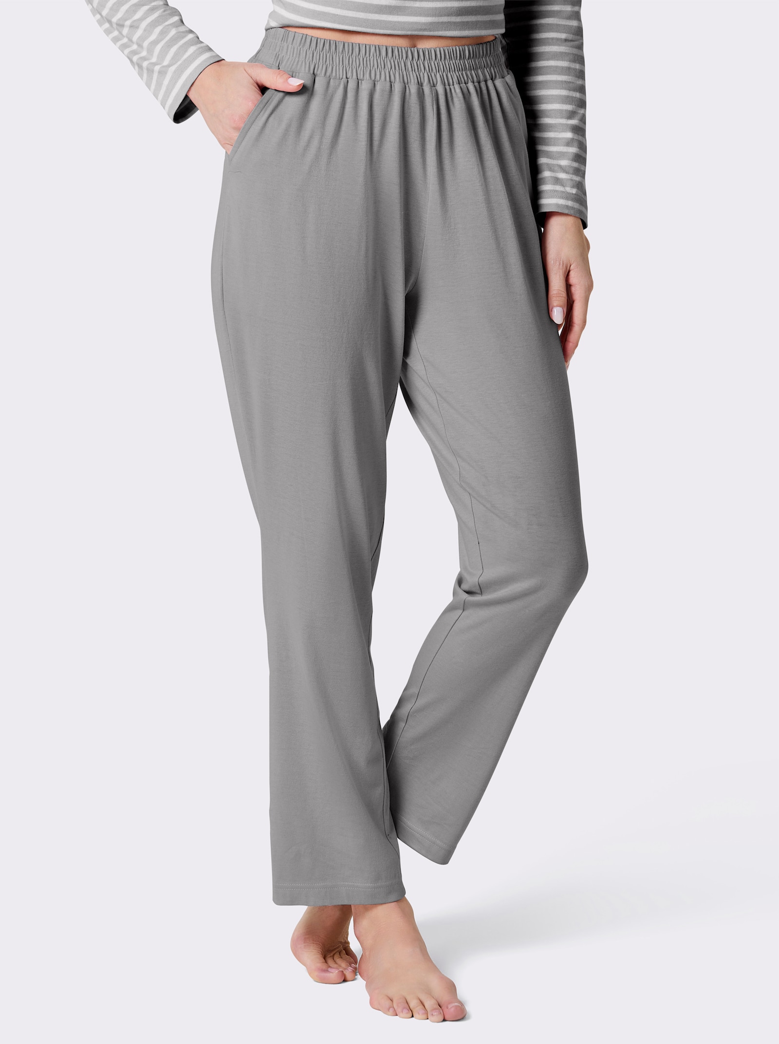 wäschepur Schlafanzug-Hose - steingrau