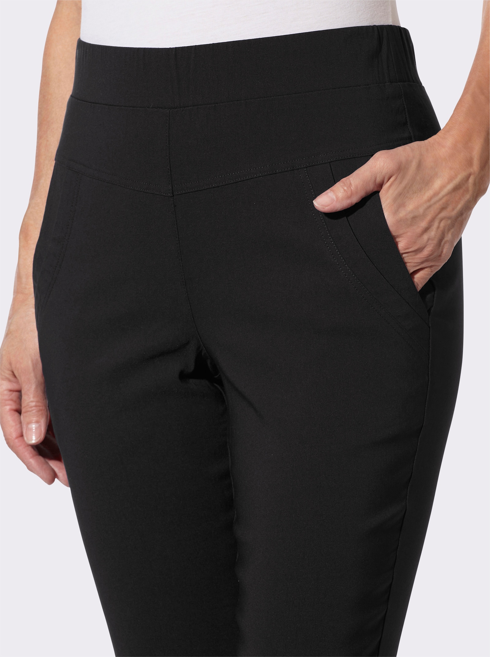 Schlupfhose in Bengalin-Qualität - schwarz