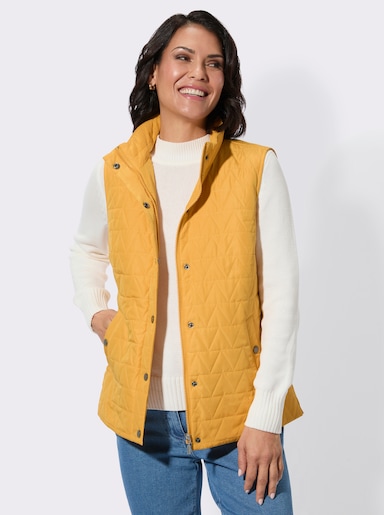 Steppweste mit Stehkragen - ocker