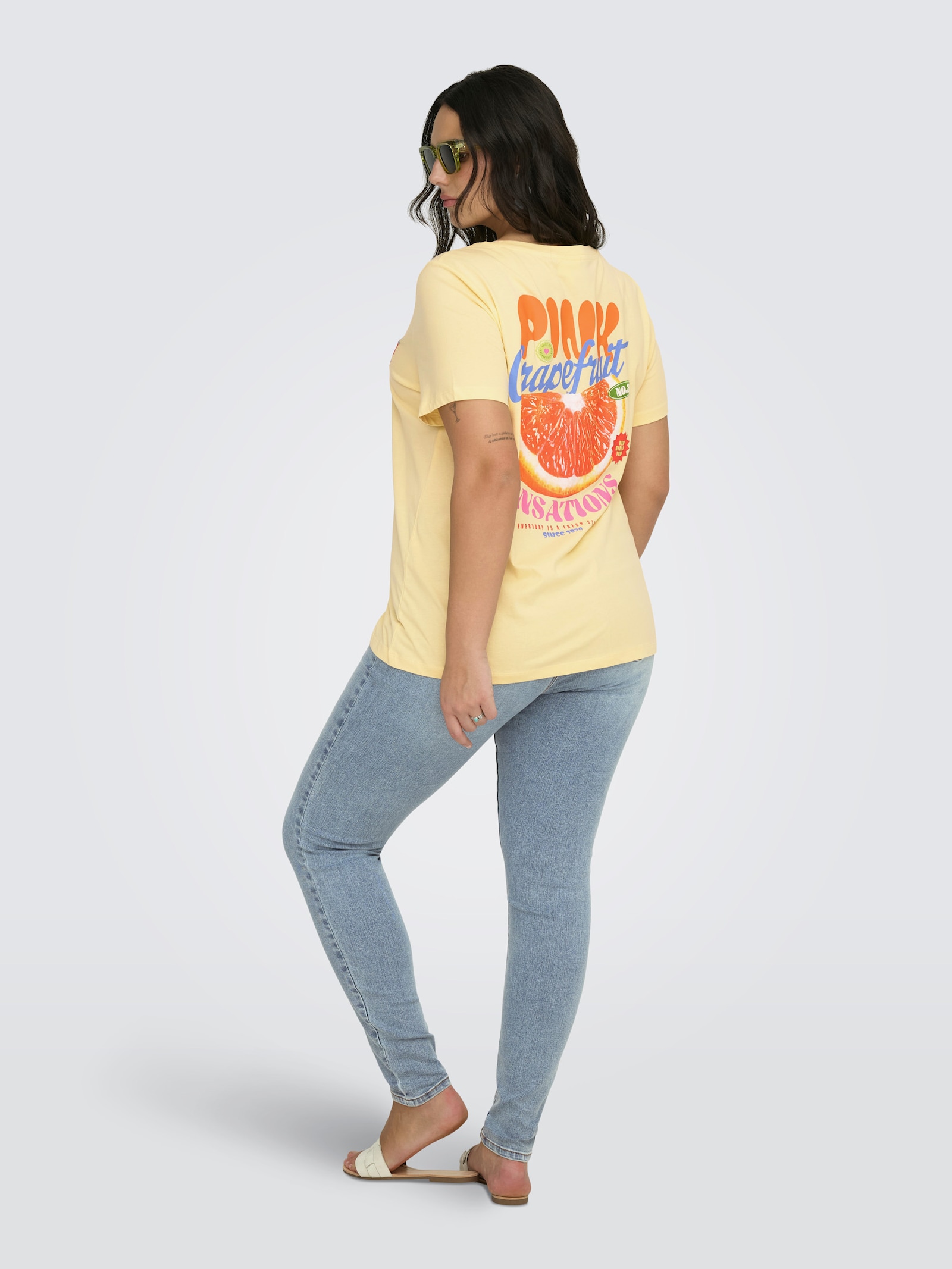 ONLY CARMAKOMA Kurzarmshirt - sunlight print:pink