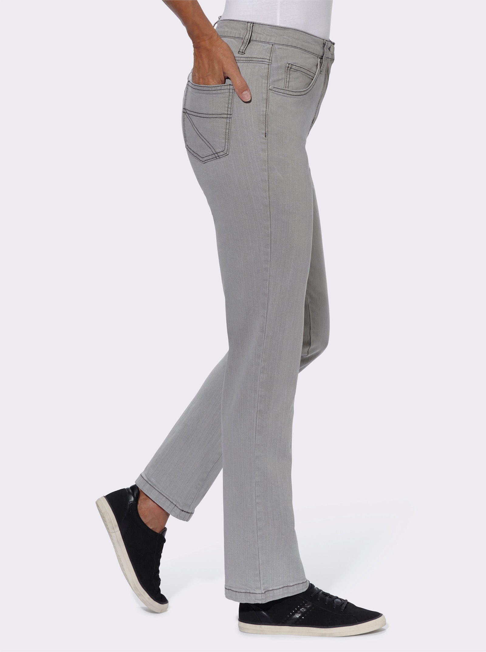5-Pocket-Jeans mit Baumwoll-Stretch - grey-denim