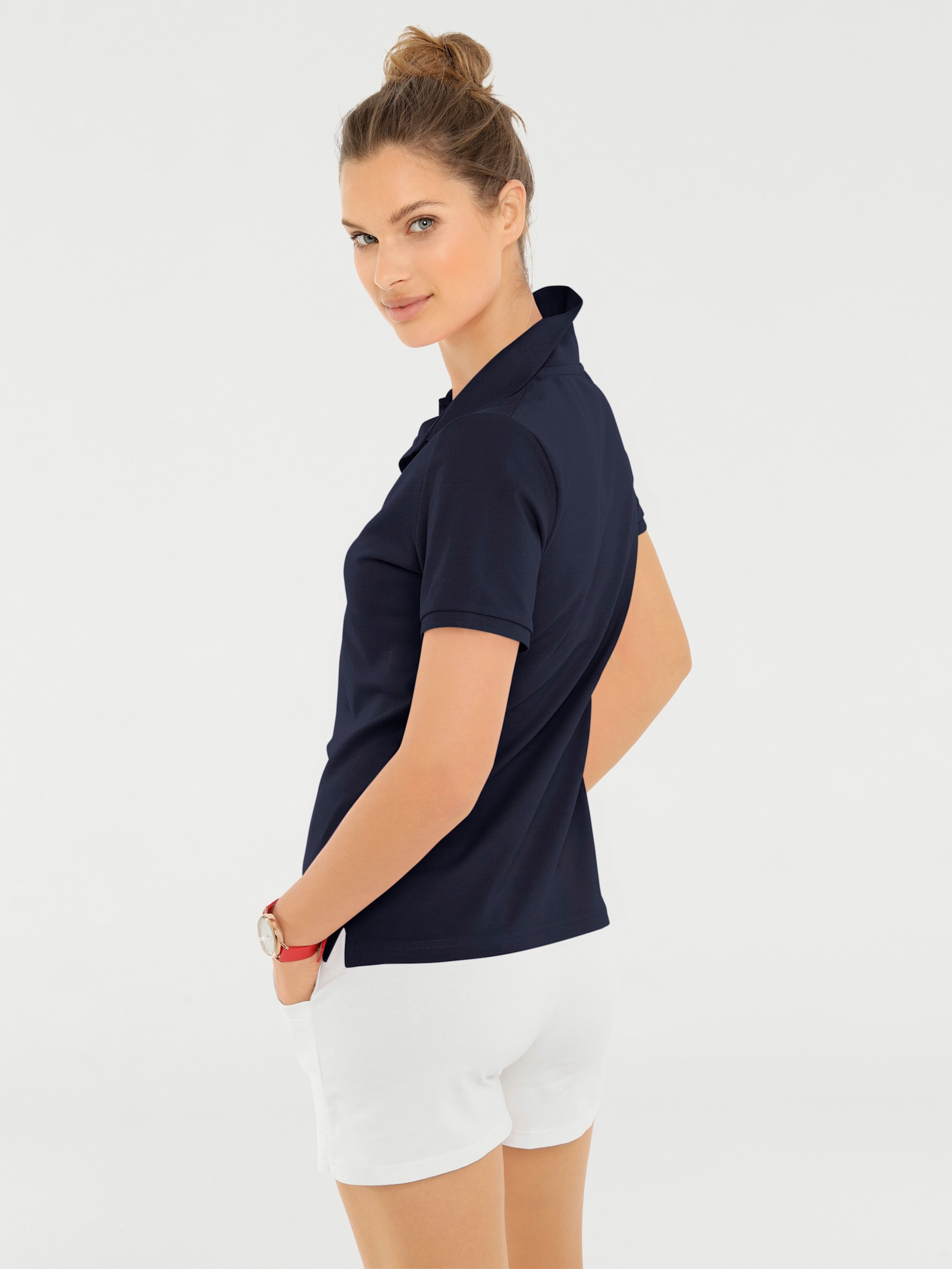 heine Poloshirt in Pikee-Qualität - marine