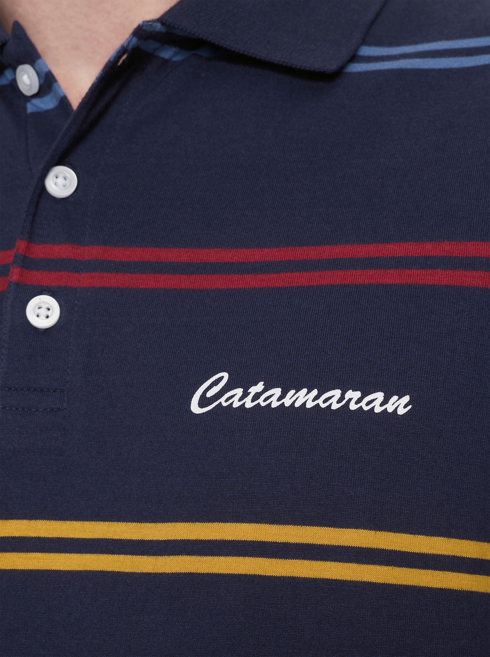 Poloshirt mit Streifen - marine-gestreift