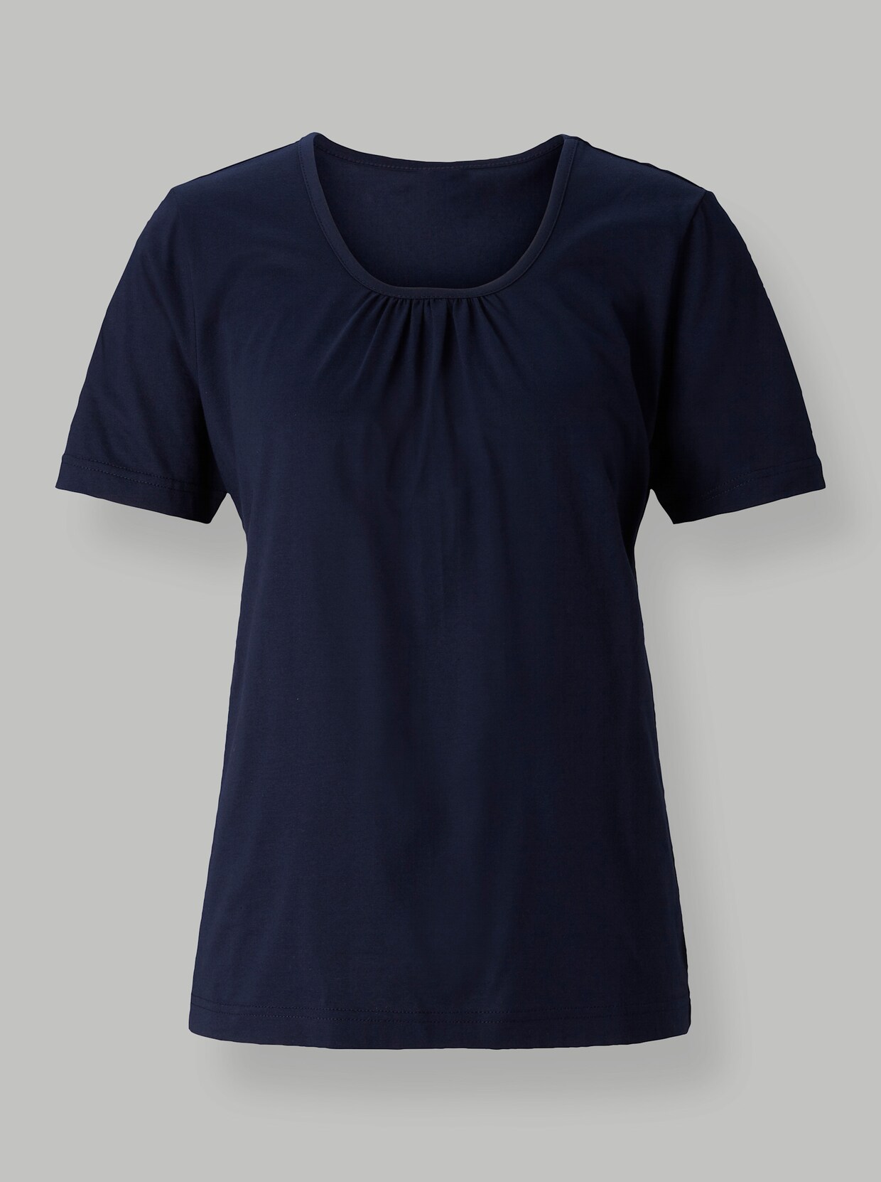 Shirt met ronde hals - marine + marine geprint