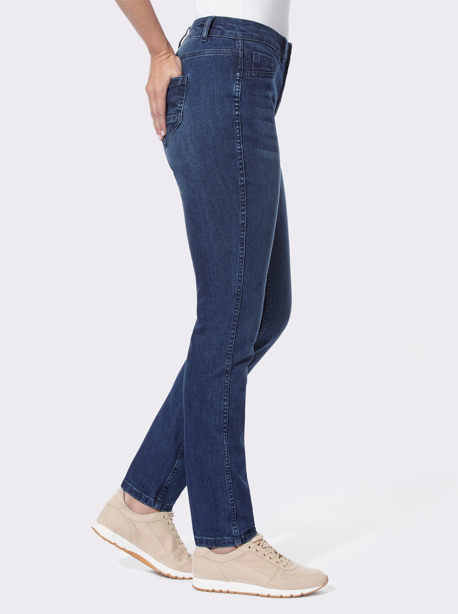 heine Skinny Jeans mit Leo-Dessin - dark blue