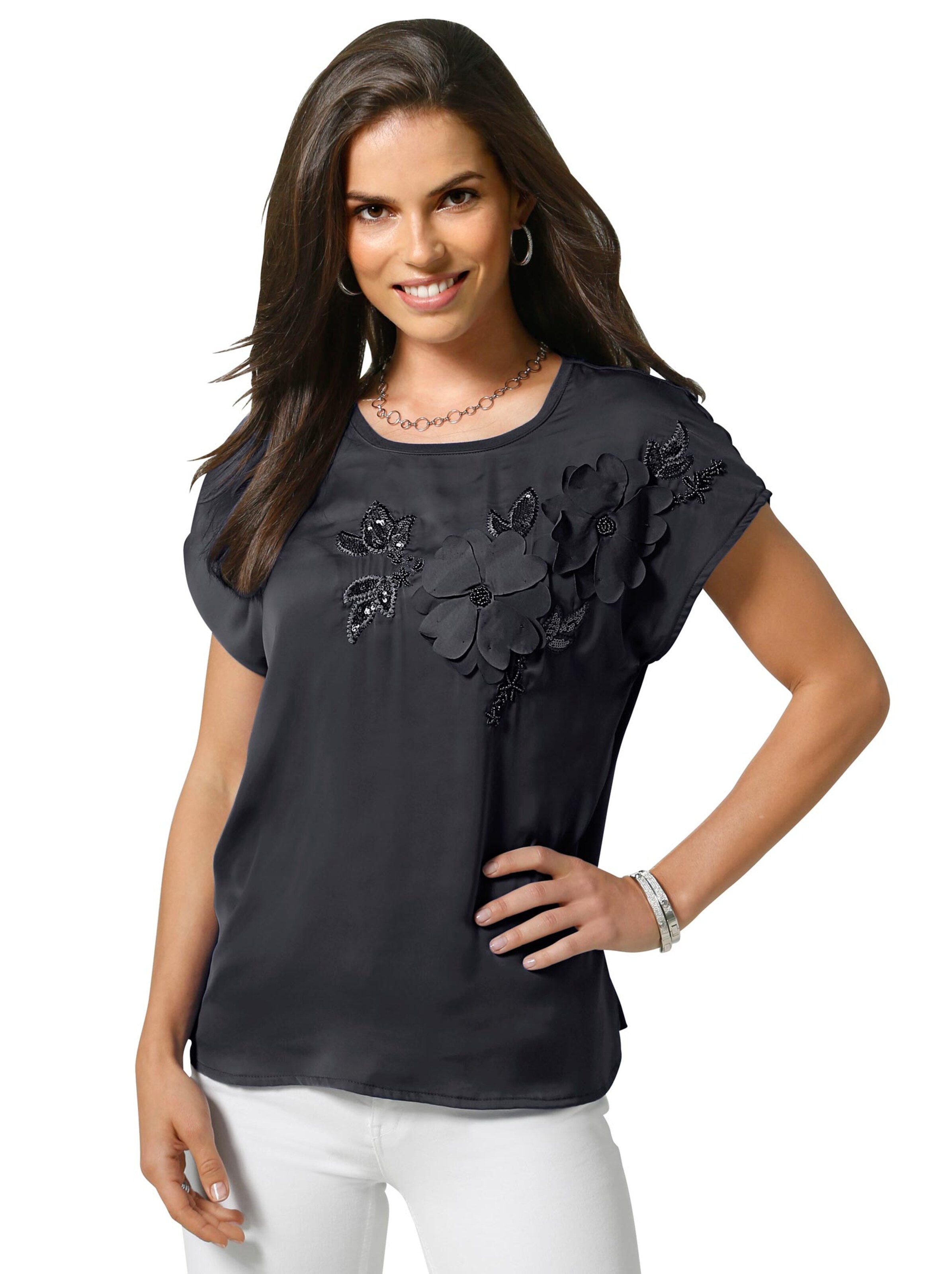 Blusenshirt - schwarz