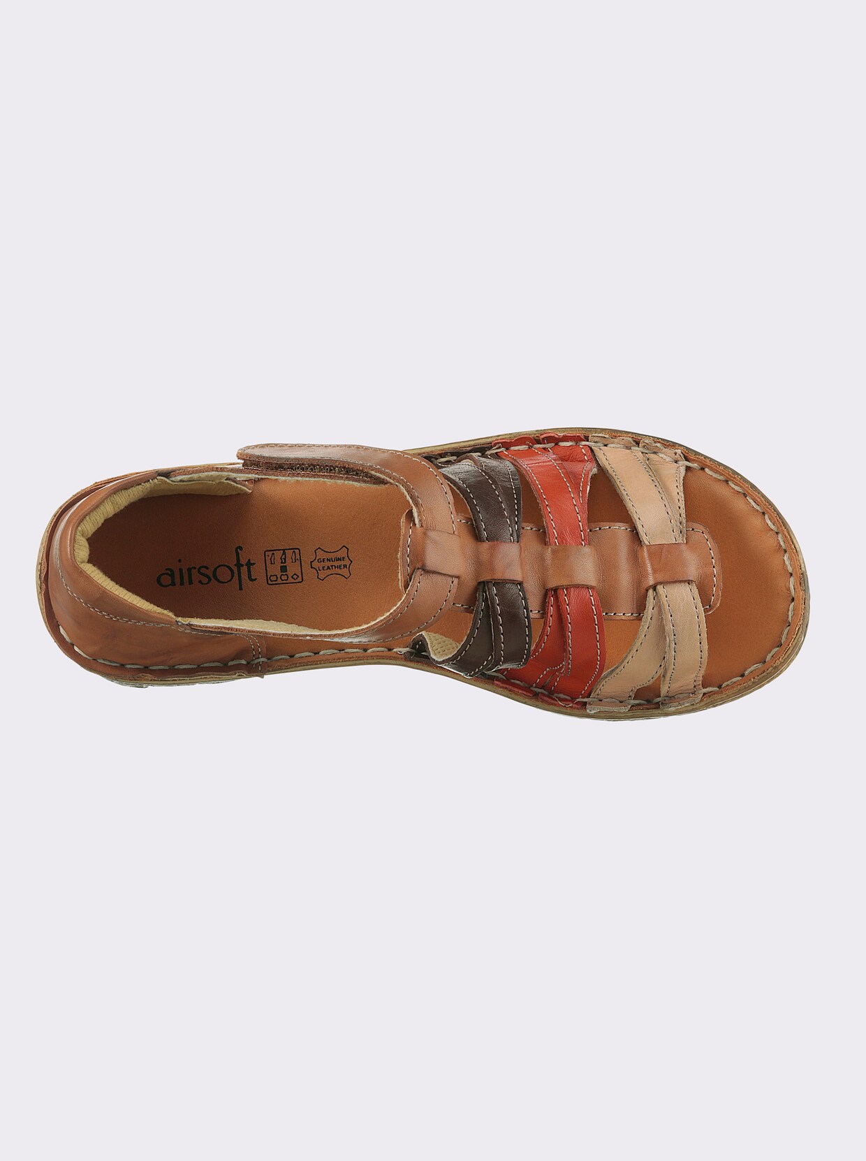 airsoft modern+ Sandale - cognac-bunt