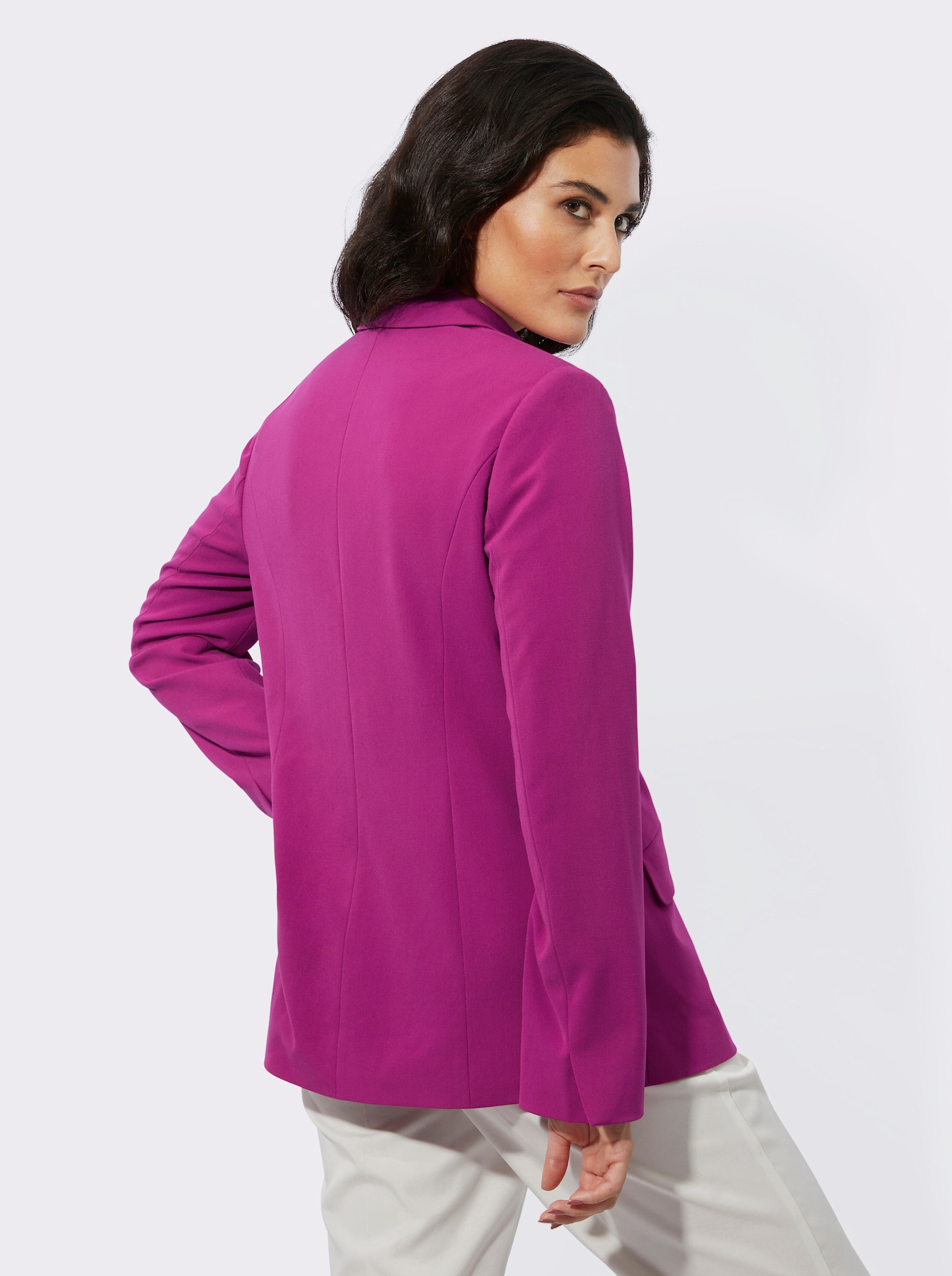 Blazer mit Knopfverschluss - magenta