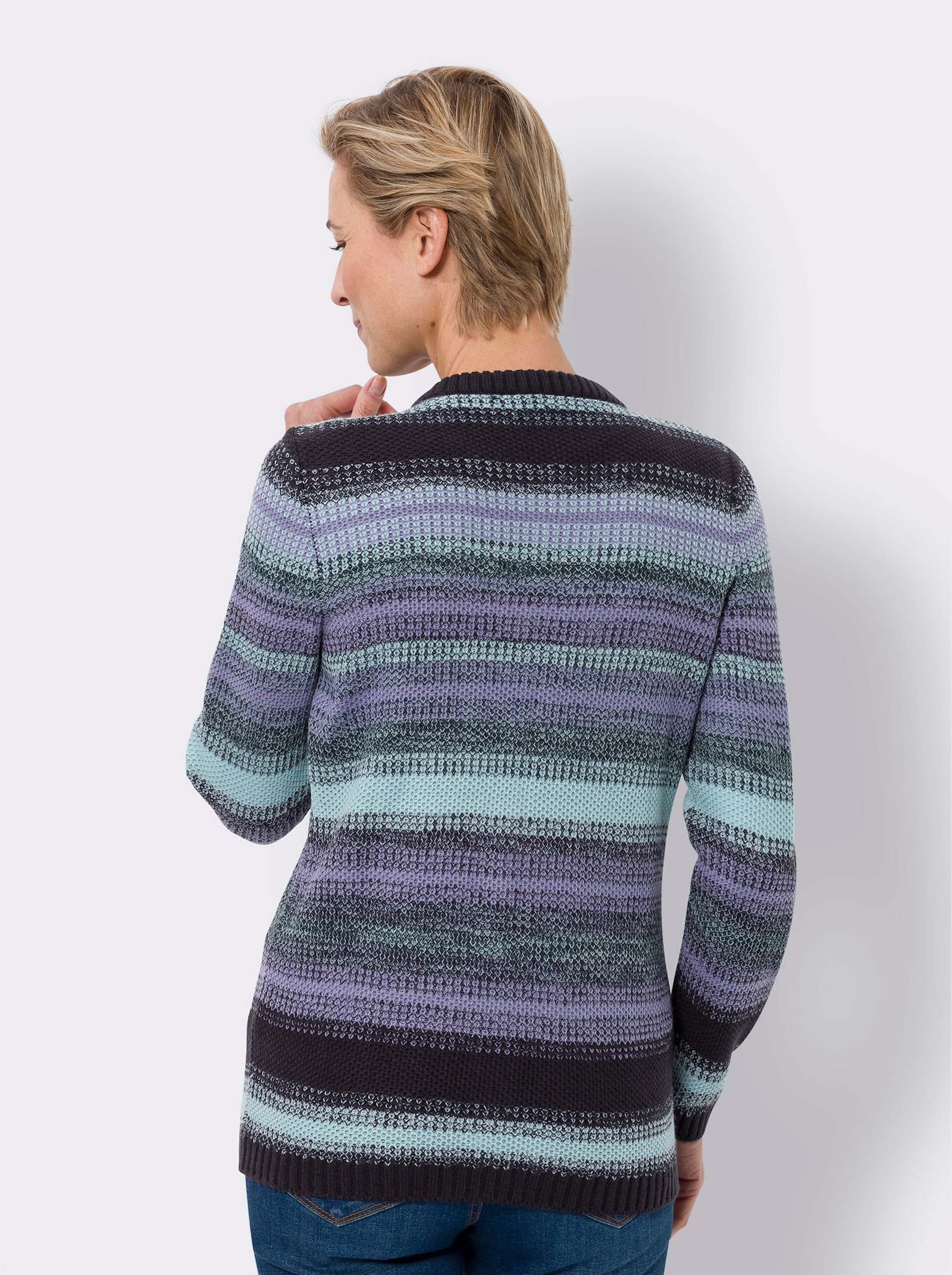 Vest met ritssluiting - marine/petrol gedessineerd