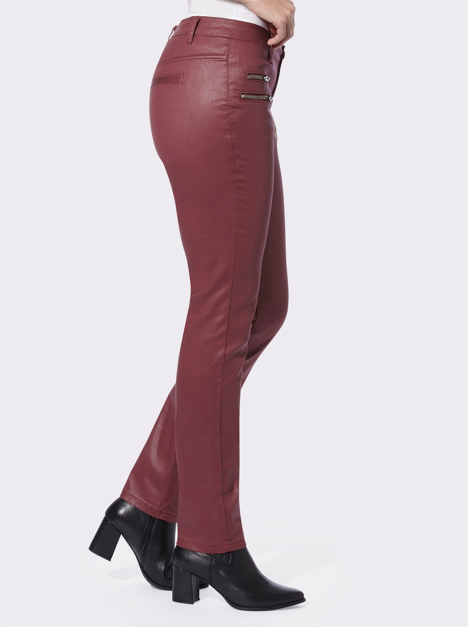 heine Röhrenhose in Stretch-Qualität - bordeaux