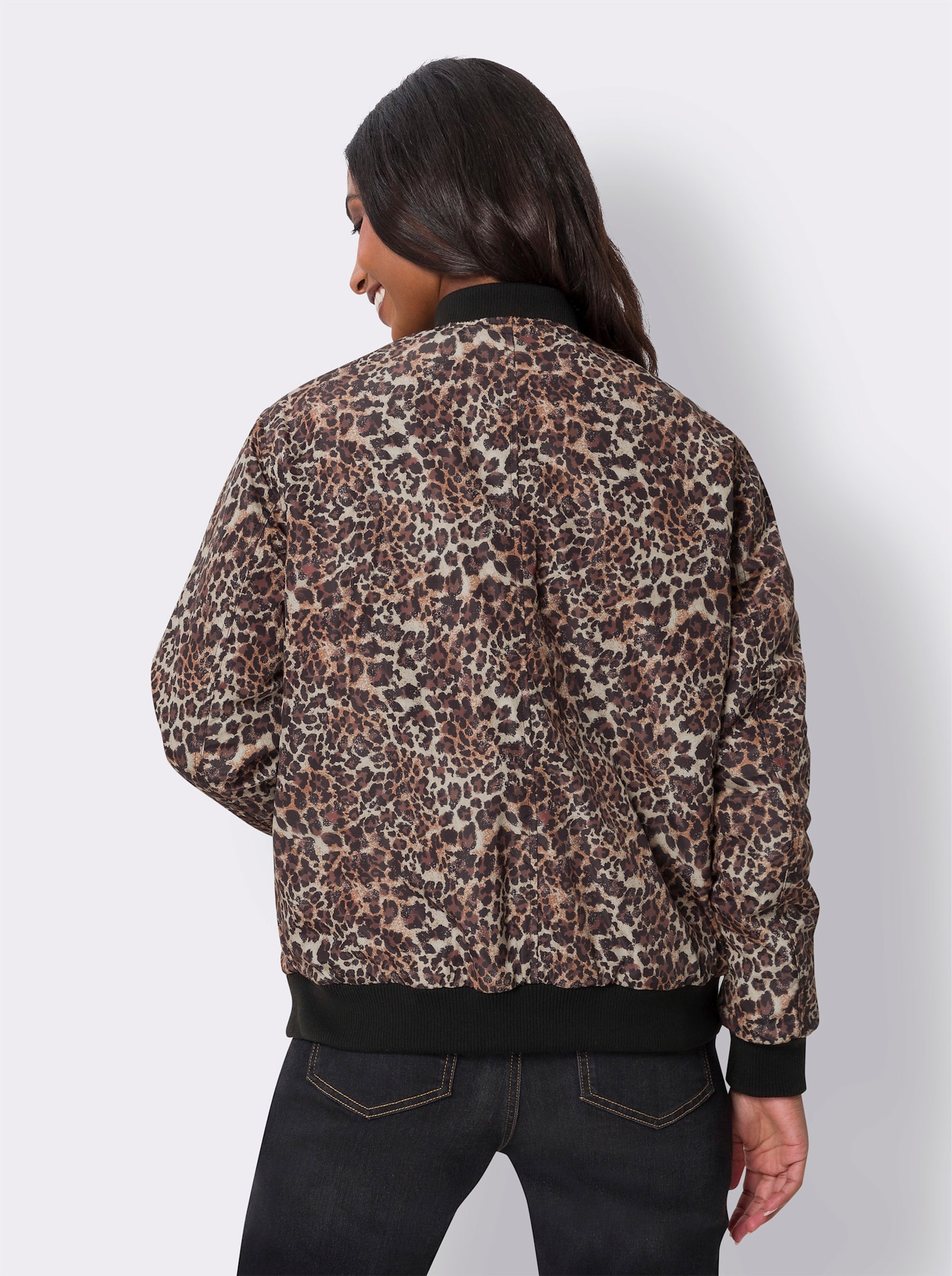 heine Wendejacke mit kurzem Stehkragen - schwarz