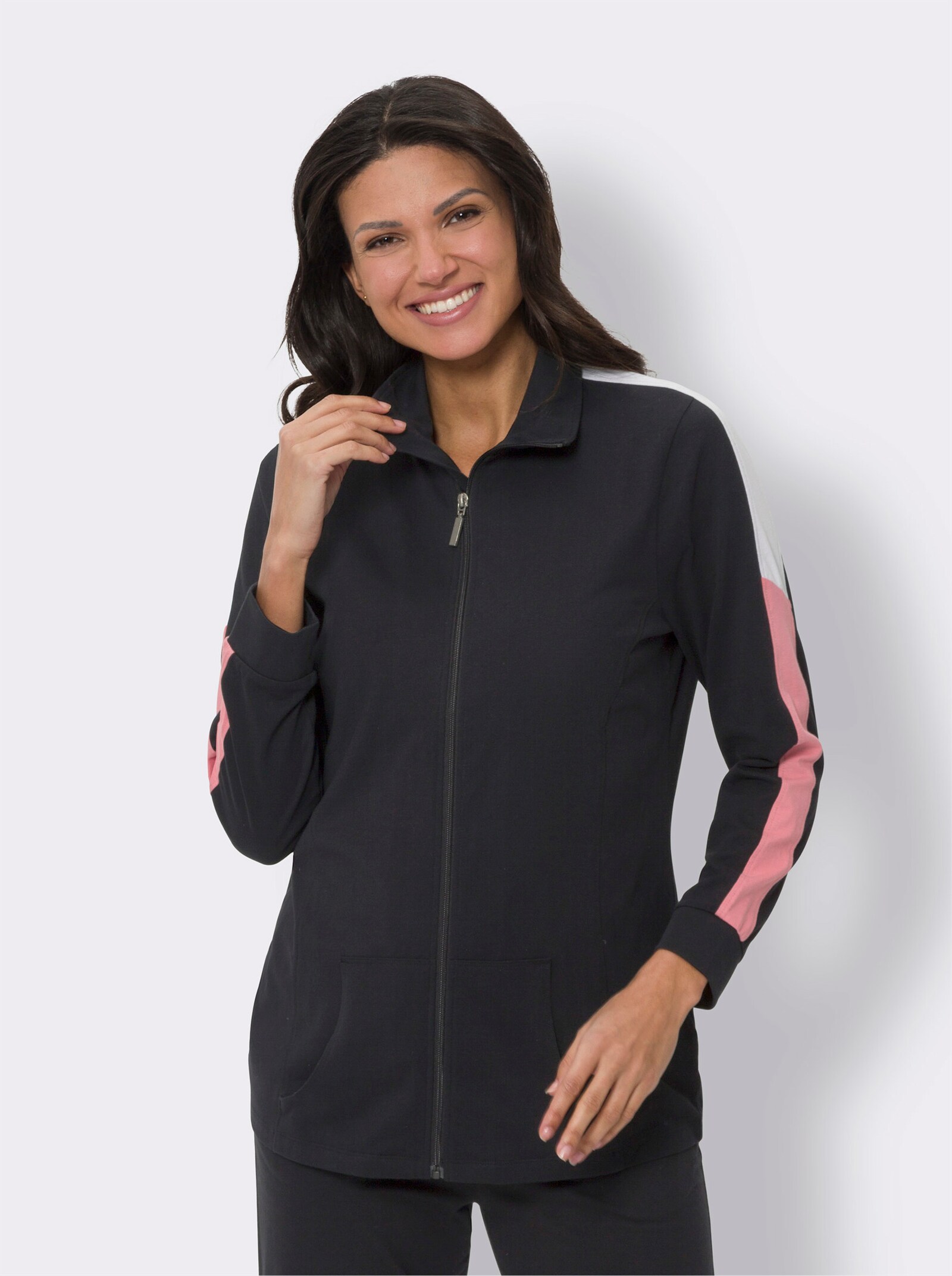 Halenka s elastickými náplety - černá