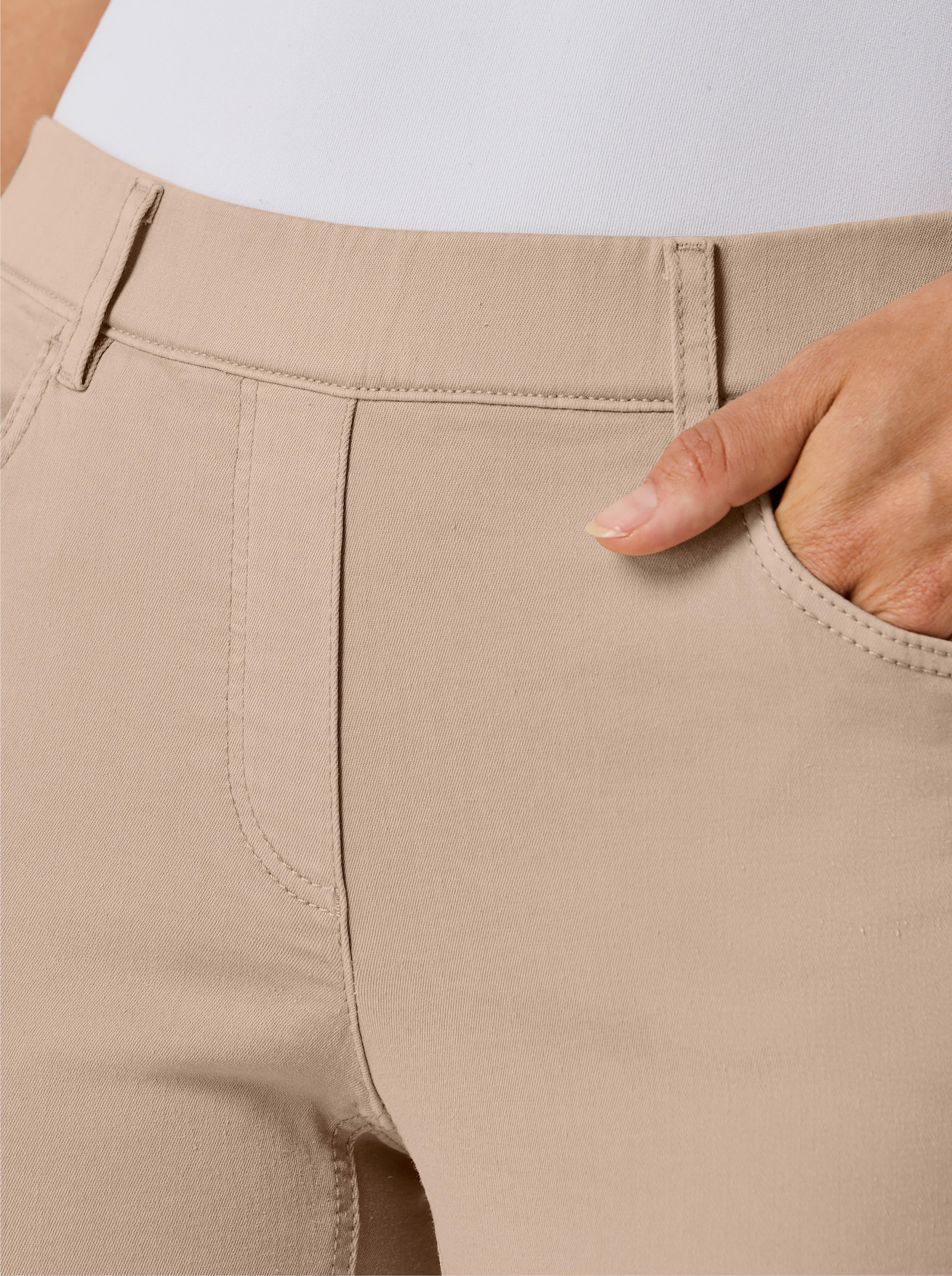 Ascari Schlupfjeans in Superstretch-Qualität - beige