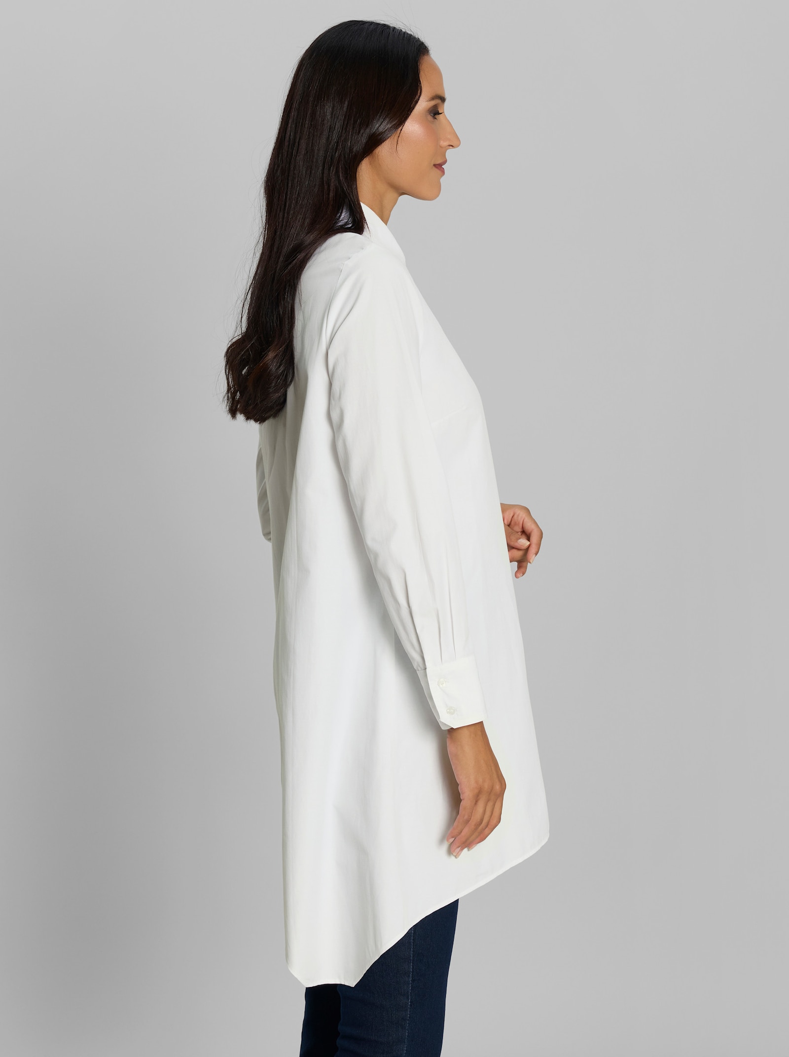 heine Hemdbluse mit asymmetrischem Saum - ecru