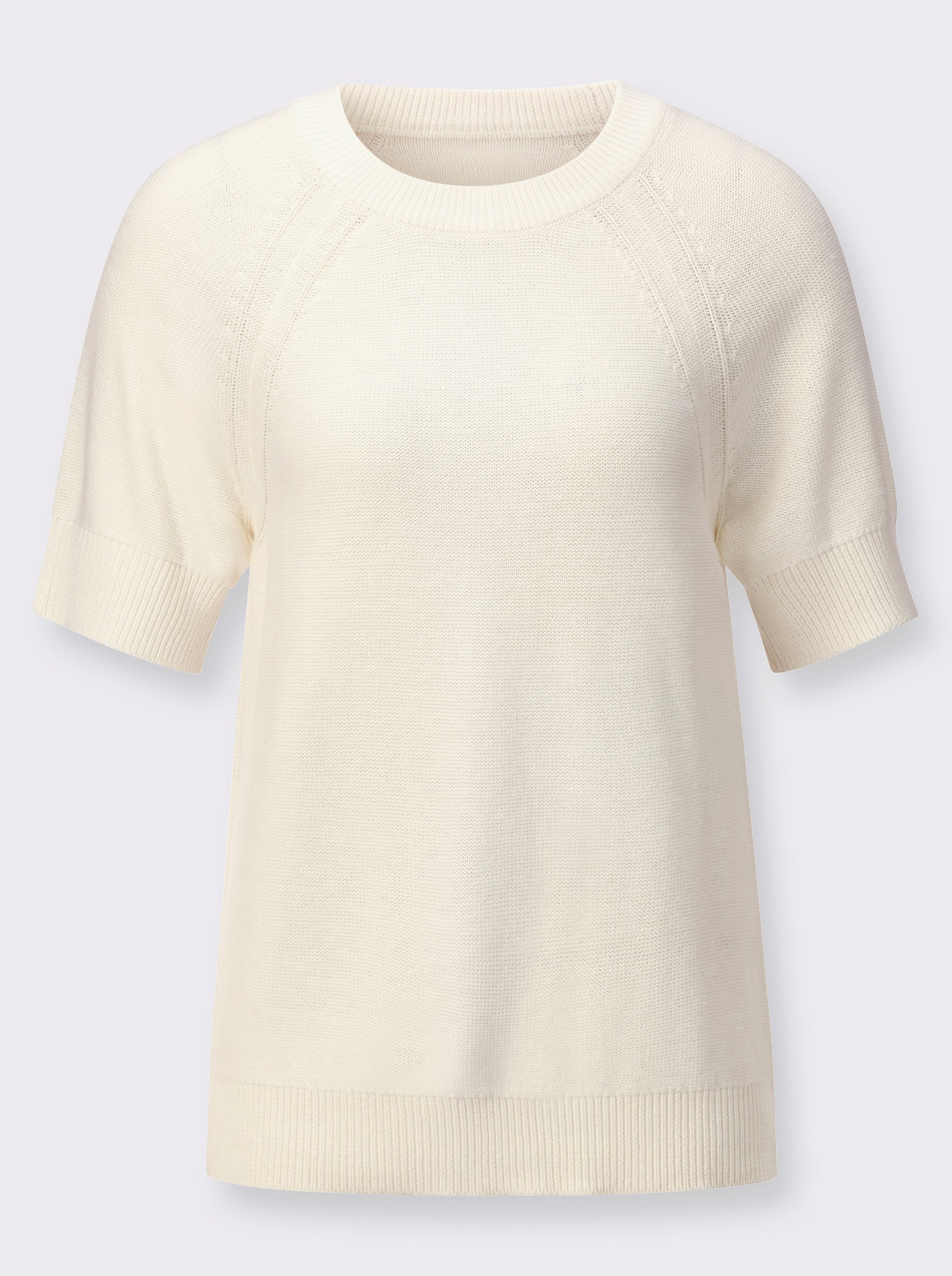 Kurzarmpullover - ecru