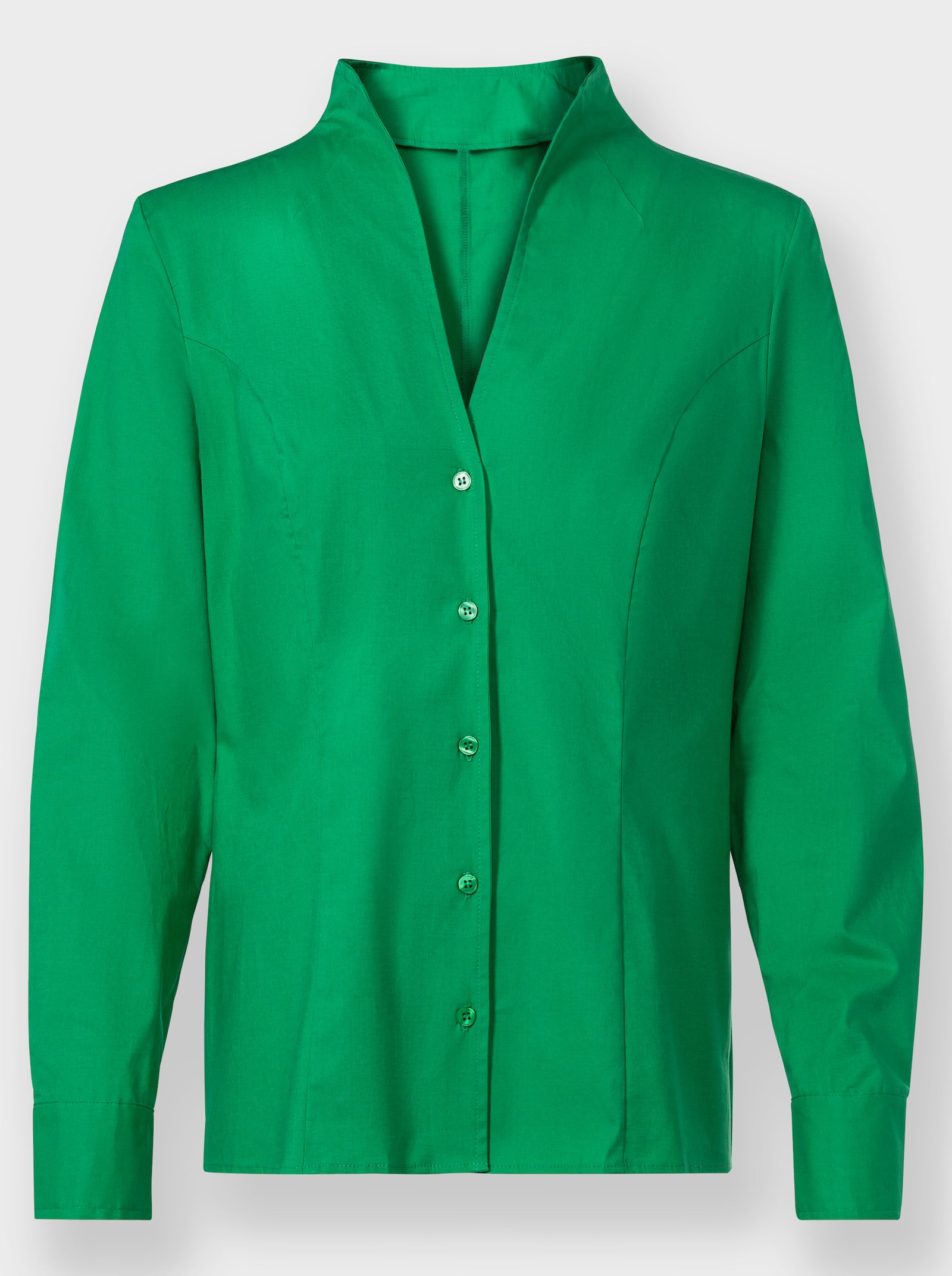 heine Hemdbluse mit Stehkragen - grasgrün